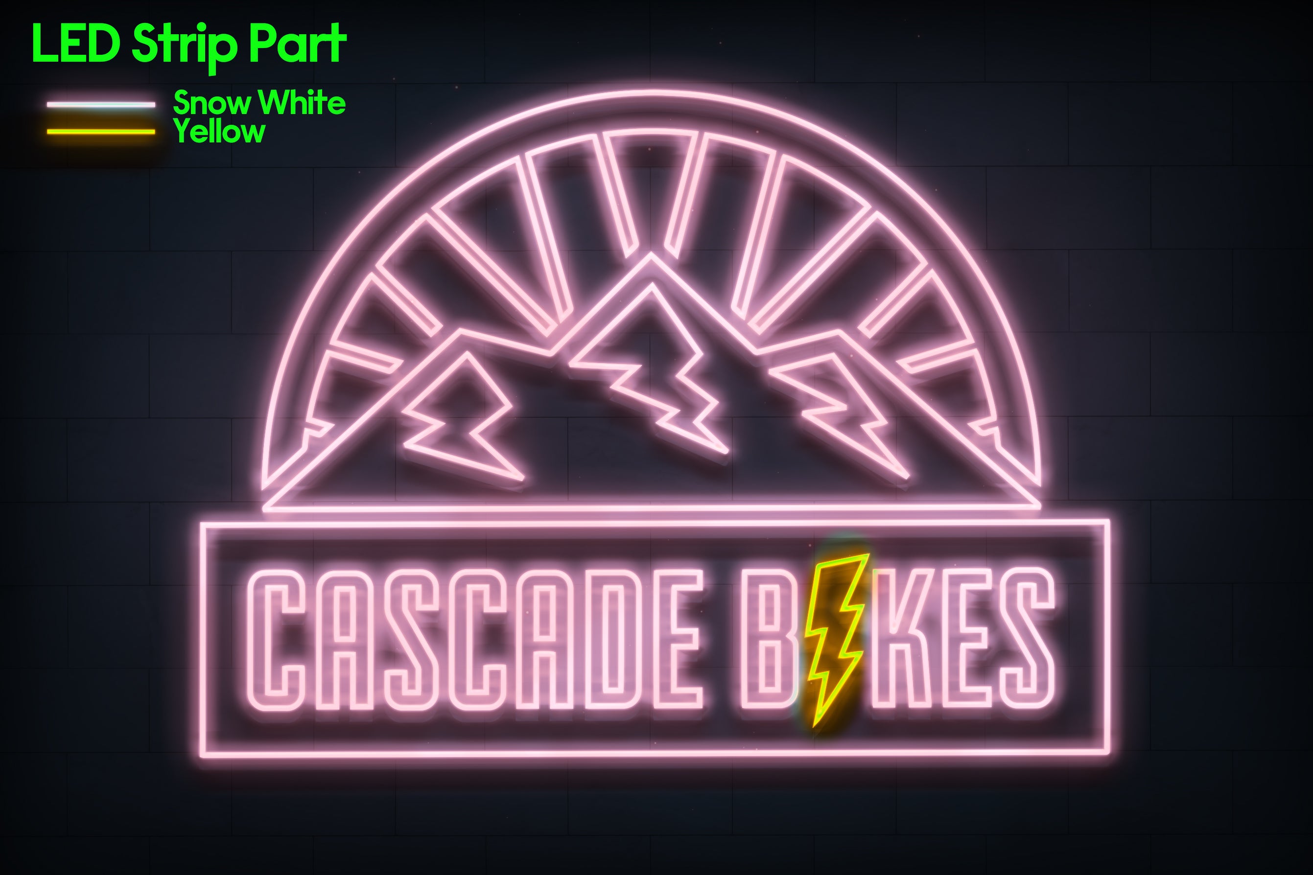 Z1342 Customized LED LOGO to Cascade