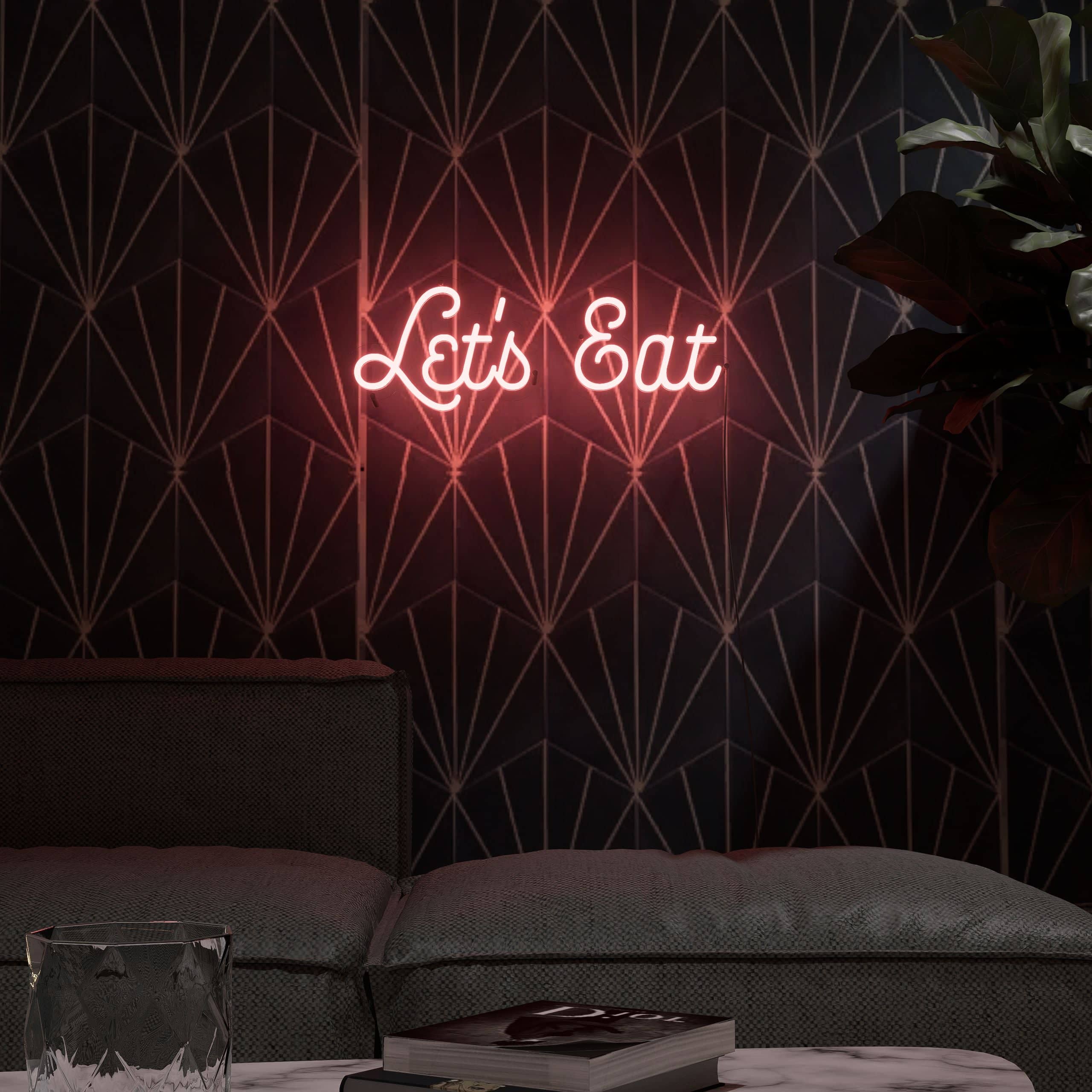 Cocktails neon sign adds charm to bedrooms