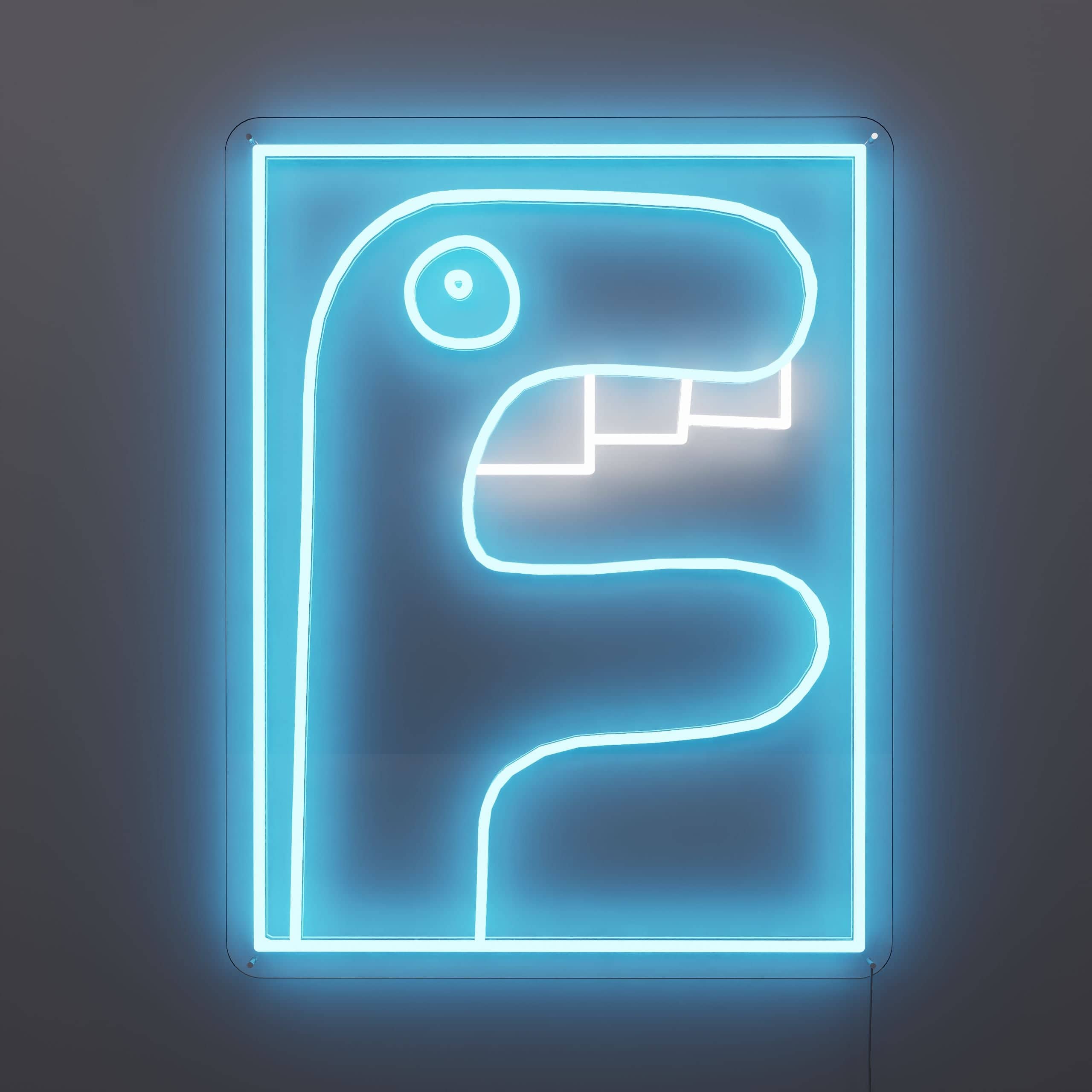 Neon sign art enhances living room ambiance