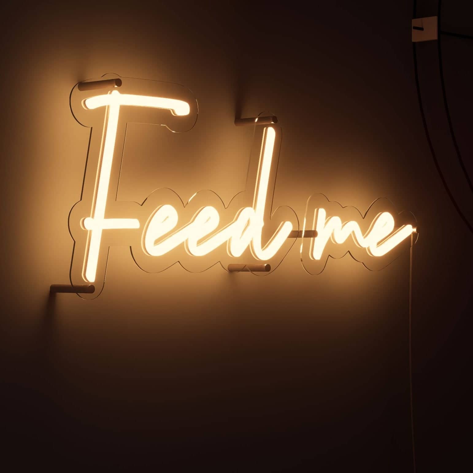 Stylish neon kitchen sign for modern homes.