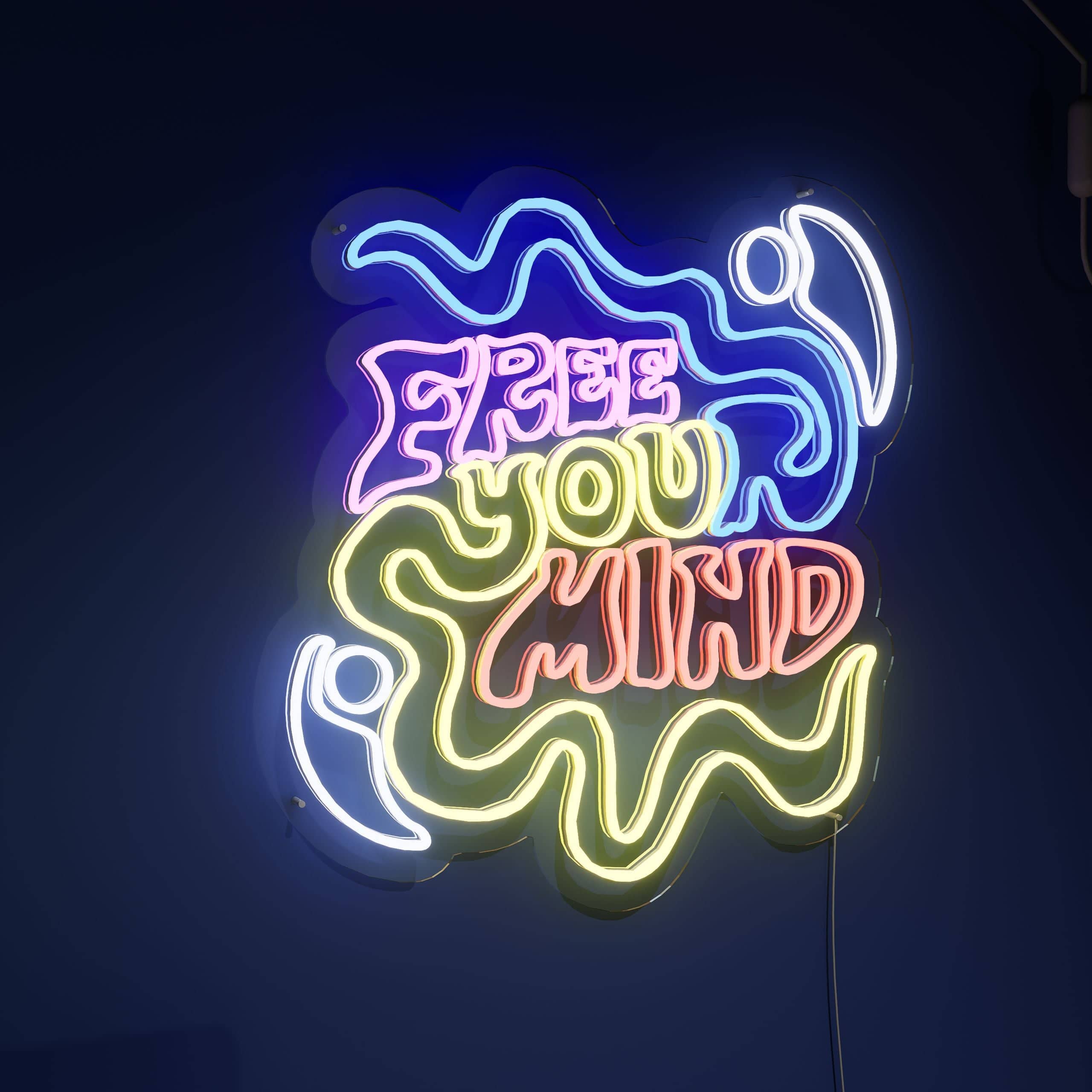 Vibrant living room Neon Signs spread joy
