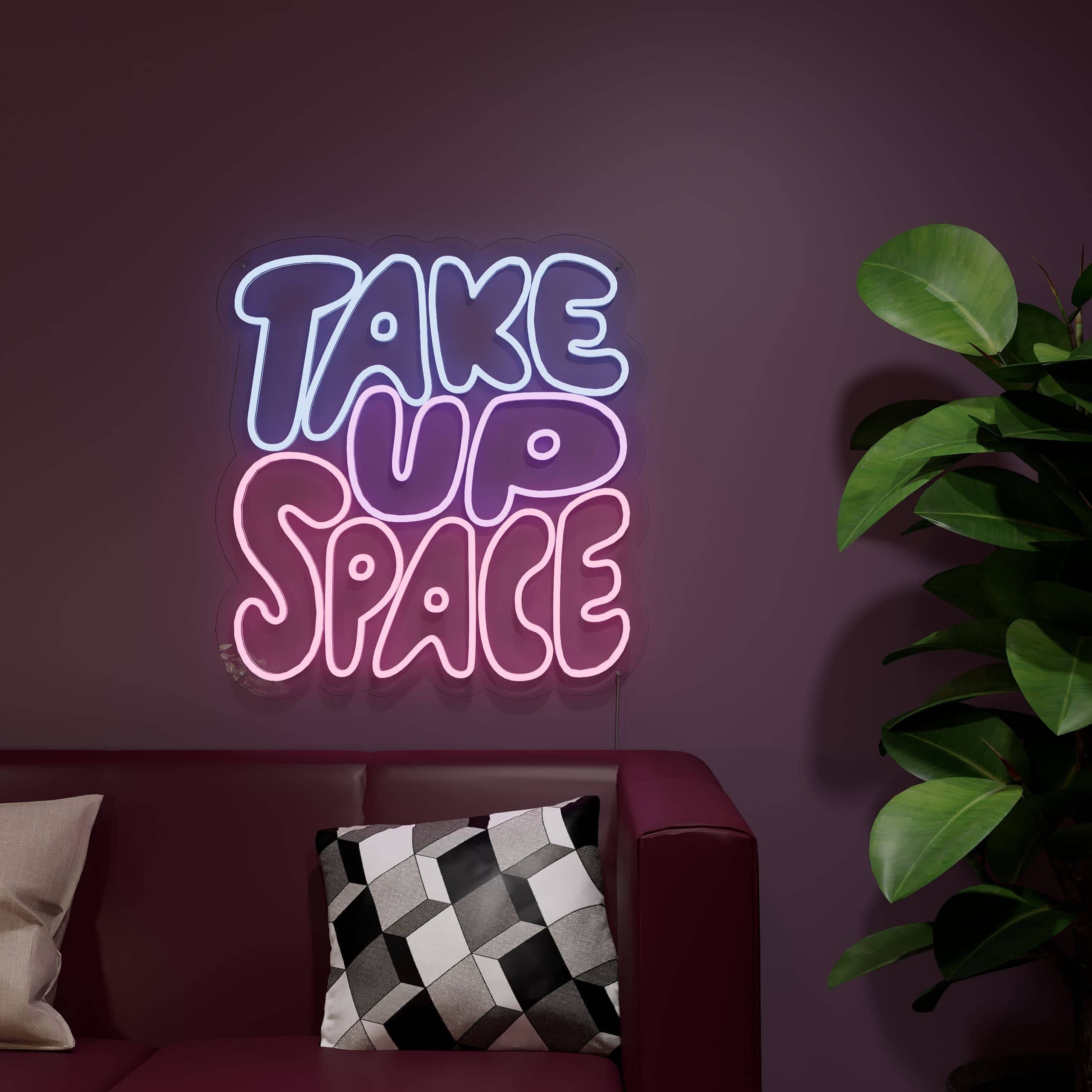 Harmonious glow in living rooms from music neon light