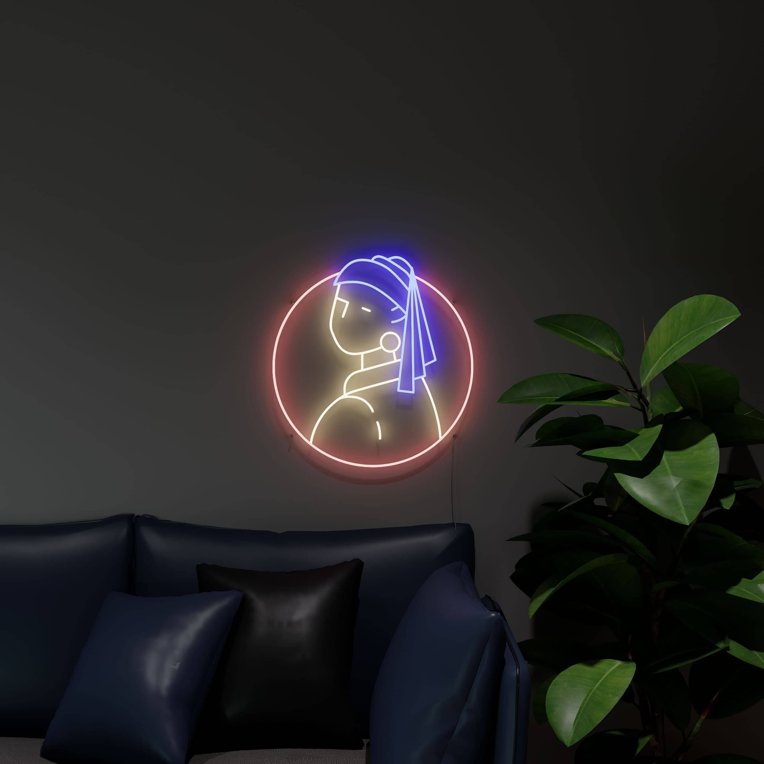 minimalist-portrait-of-the-girl-adorned-with-a-pearl-earring-neon-sign-lite