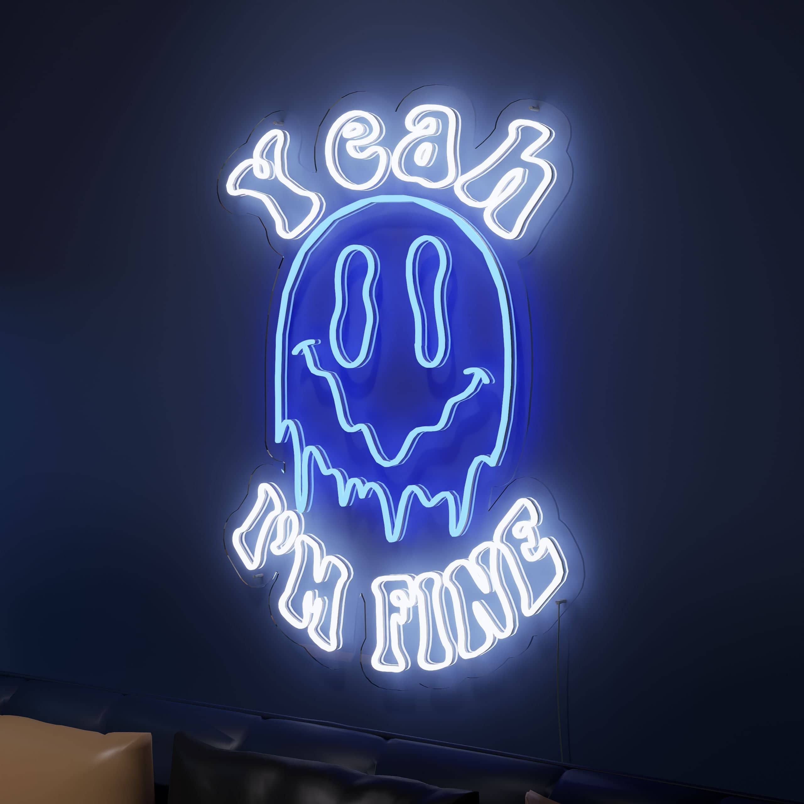 Smile neon sign adds a cheerful touch at home