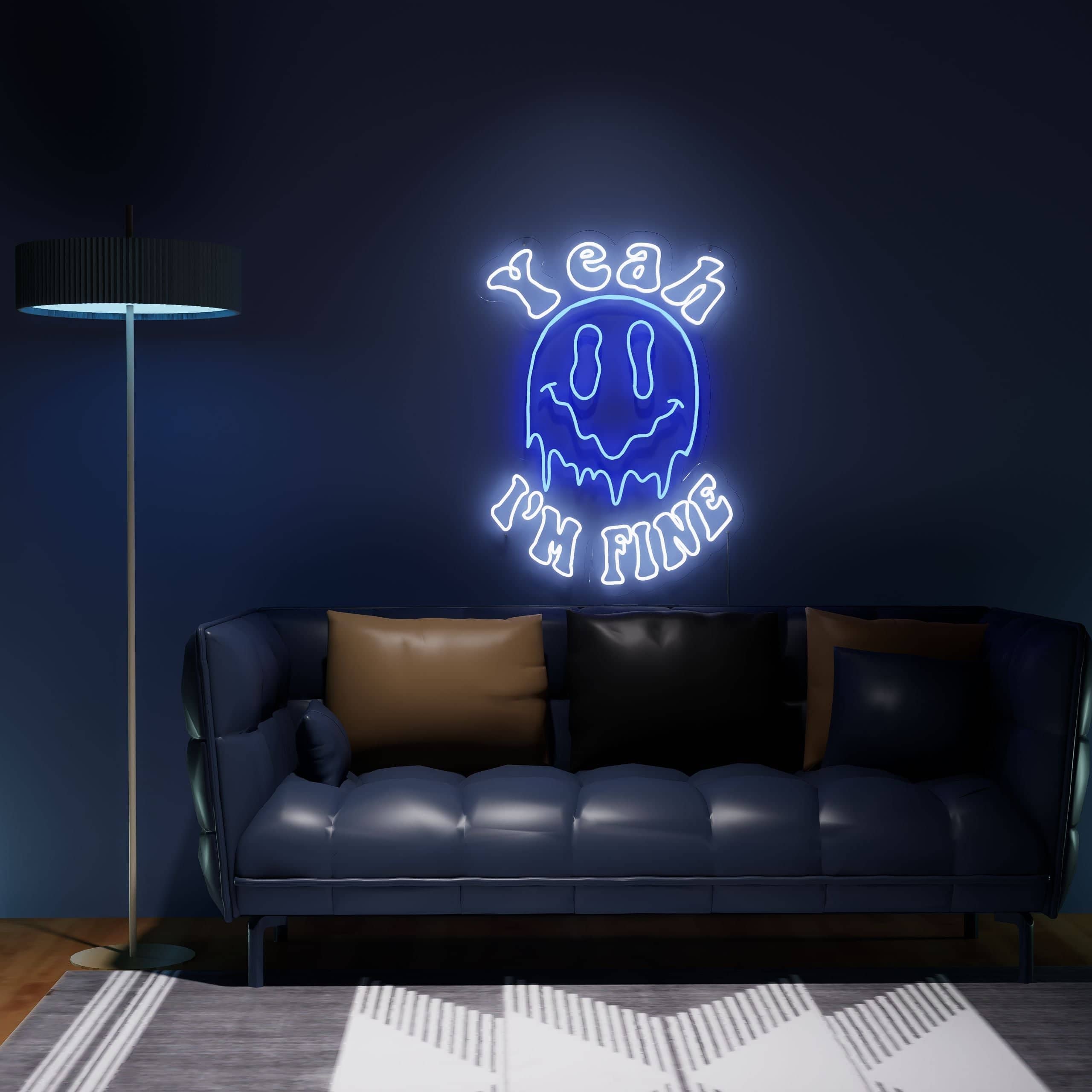 Radiant smile neon sign lifts spirits effortlessly