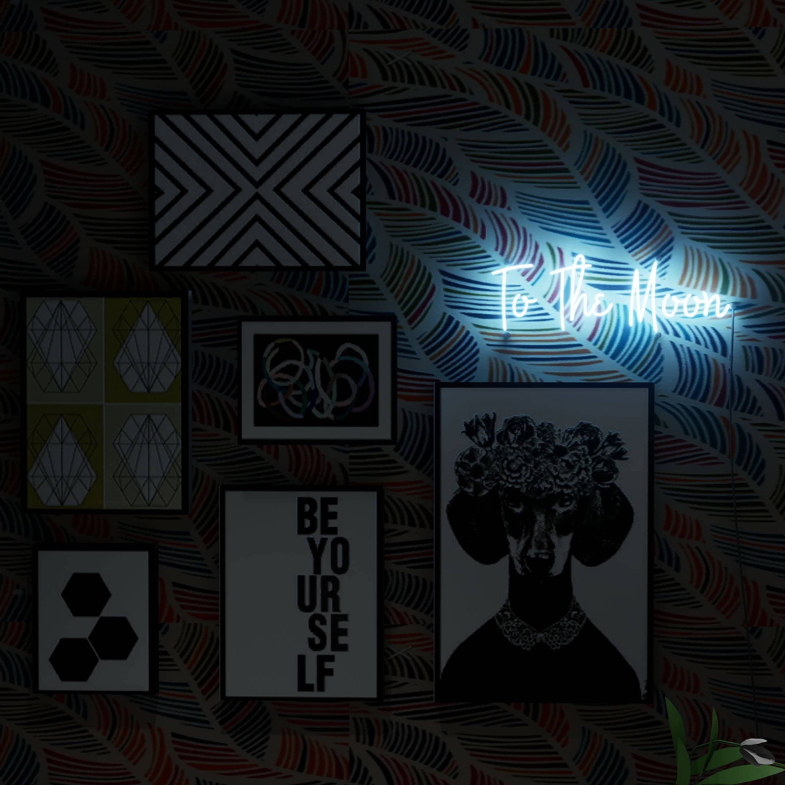 Neon sign for bedroom creates a serene ambiance