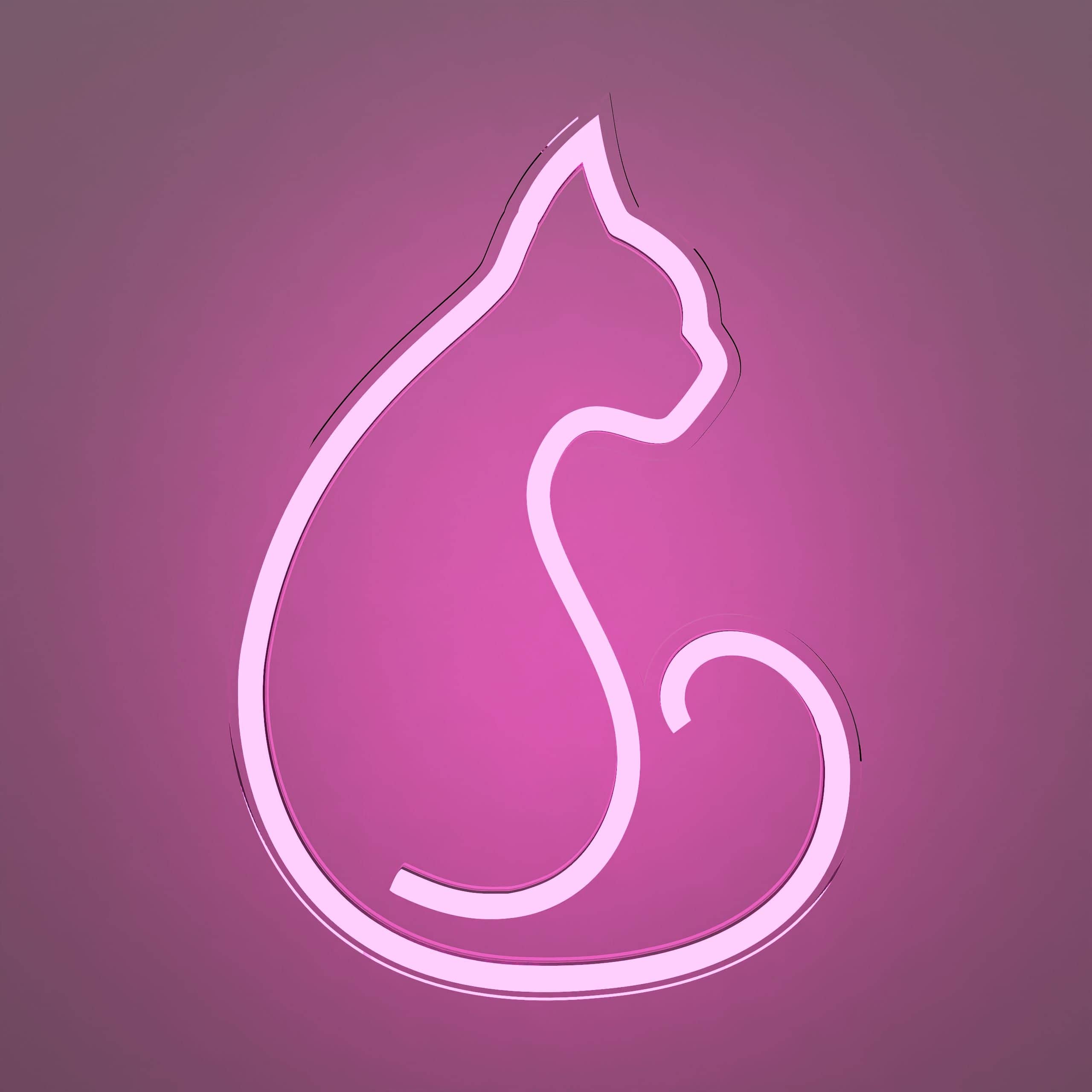 Stretching kitty neon sign, a whimsical addition for kids' rooms