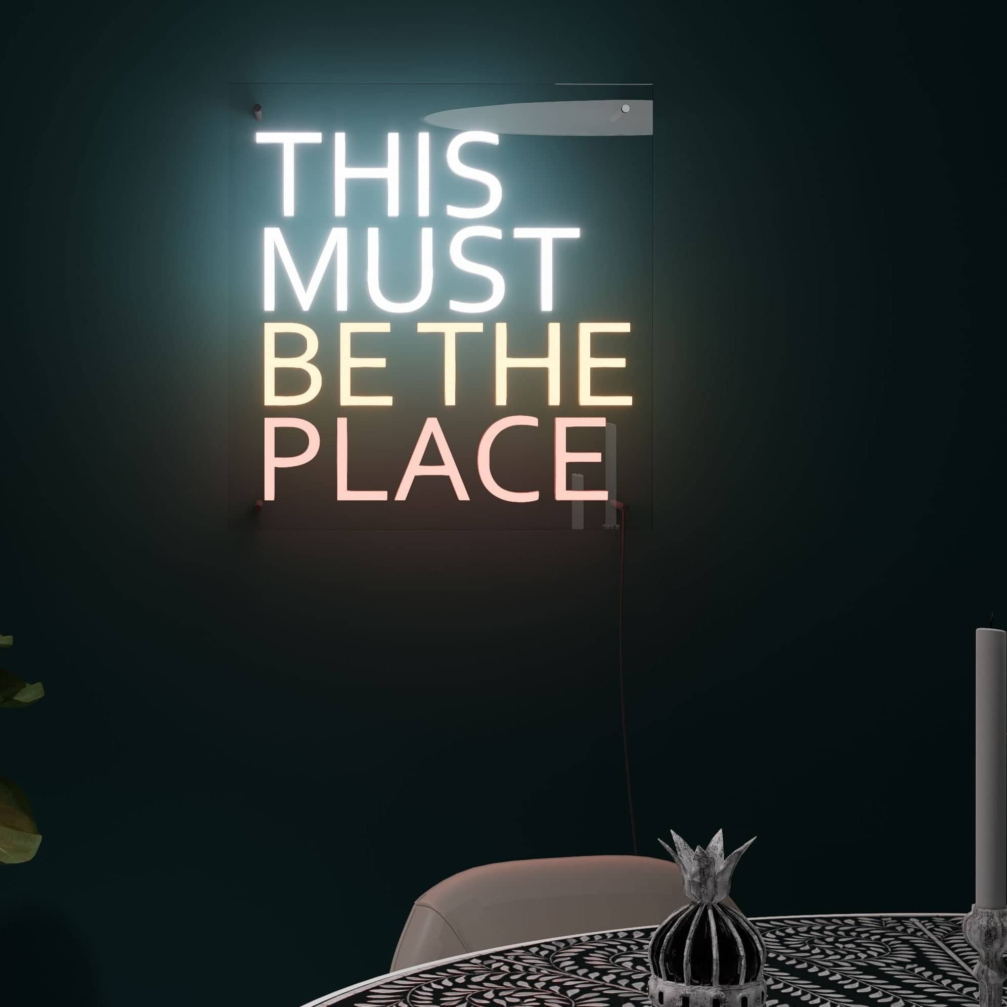 Bar neon sign adds a trendy touch to bedrooms