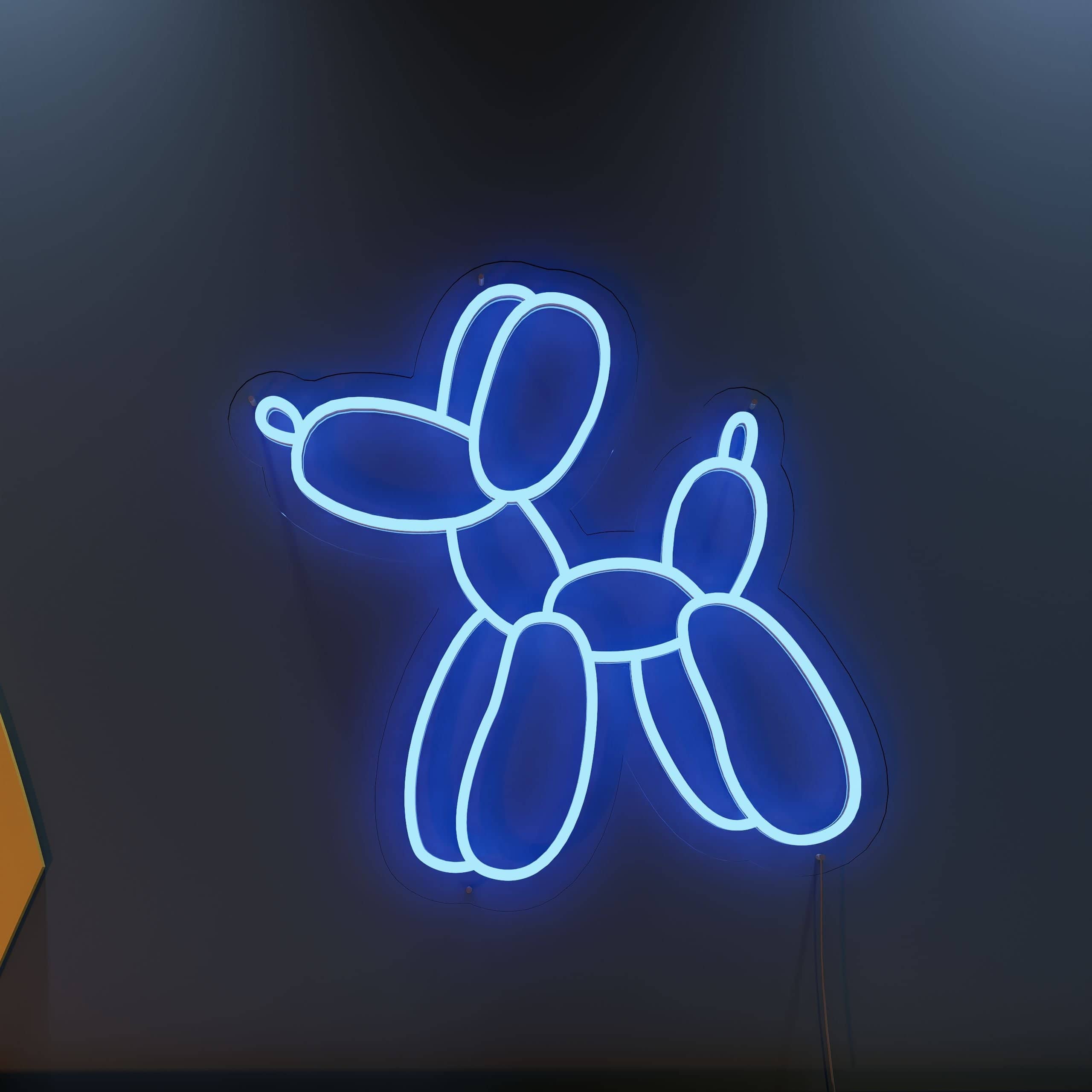 Dog Neon Sign rainbow-colored