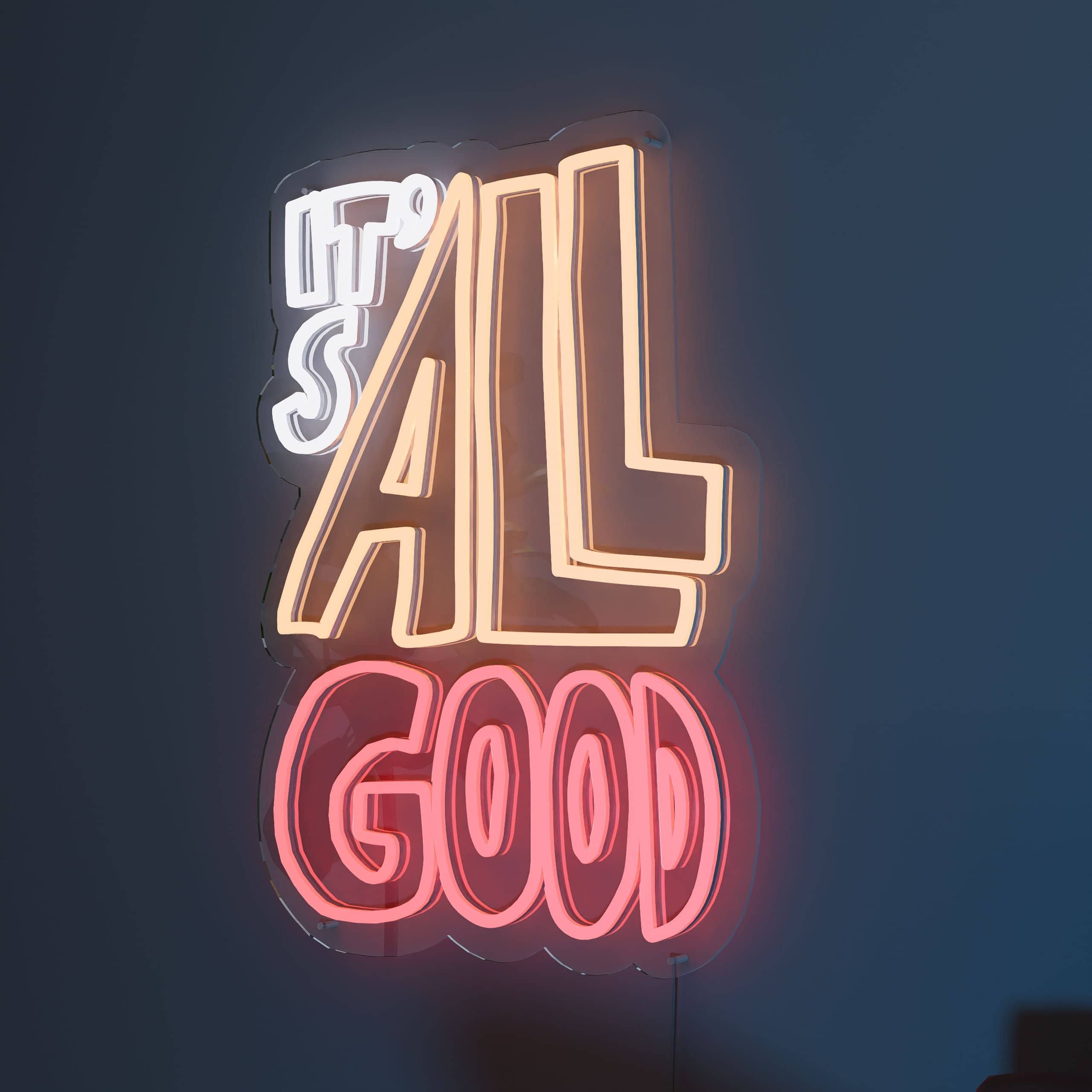 Colorful neon brings joy to living room decor