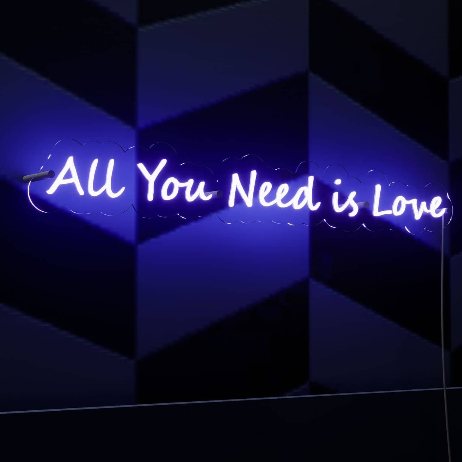 All You Need is Love sign brightens any bedroom.