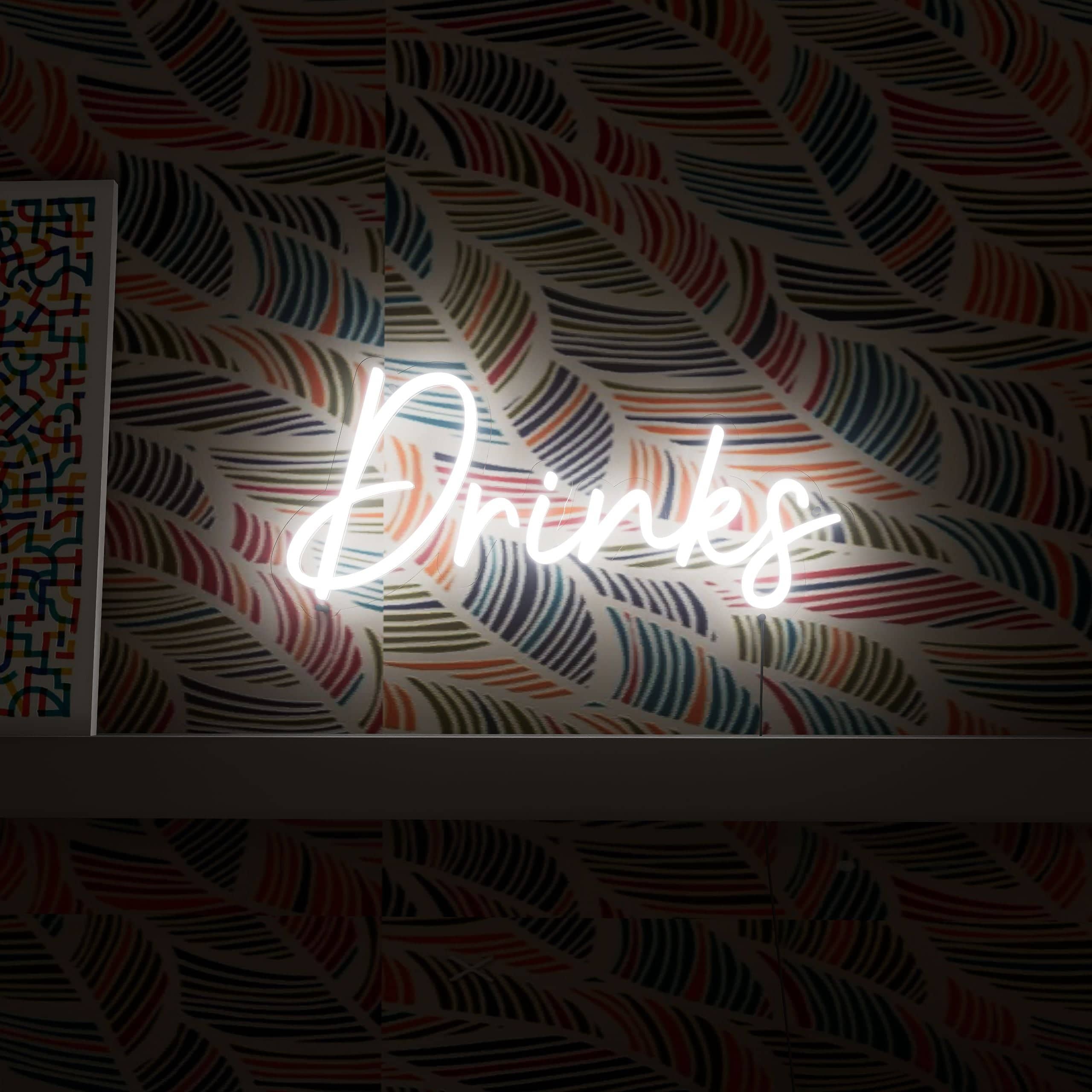 Drinks bedroom neon sign adds stylish ambiance