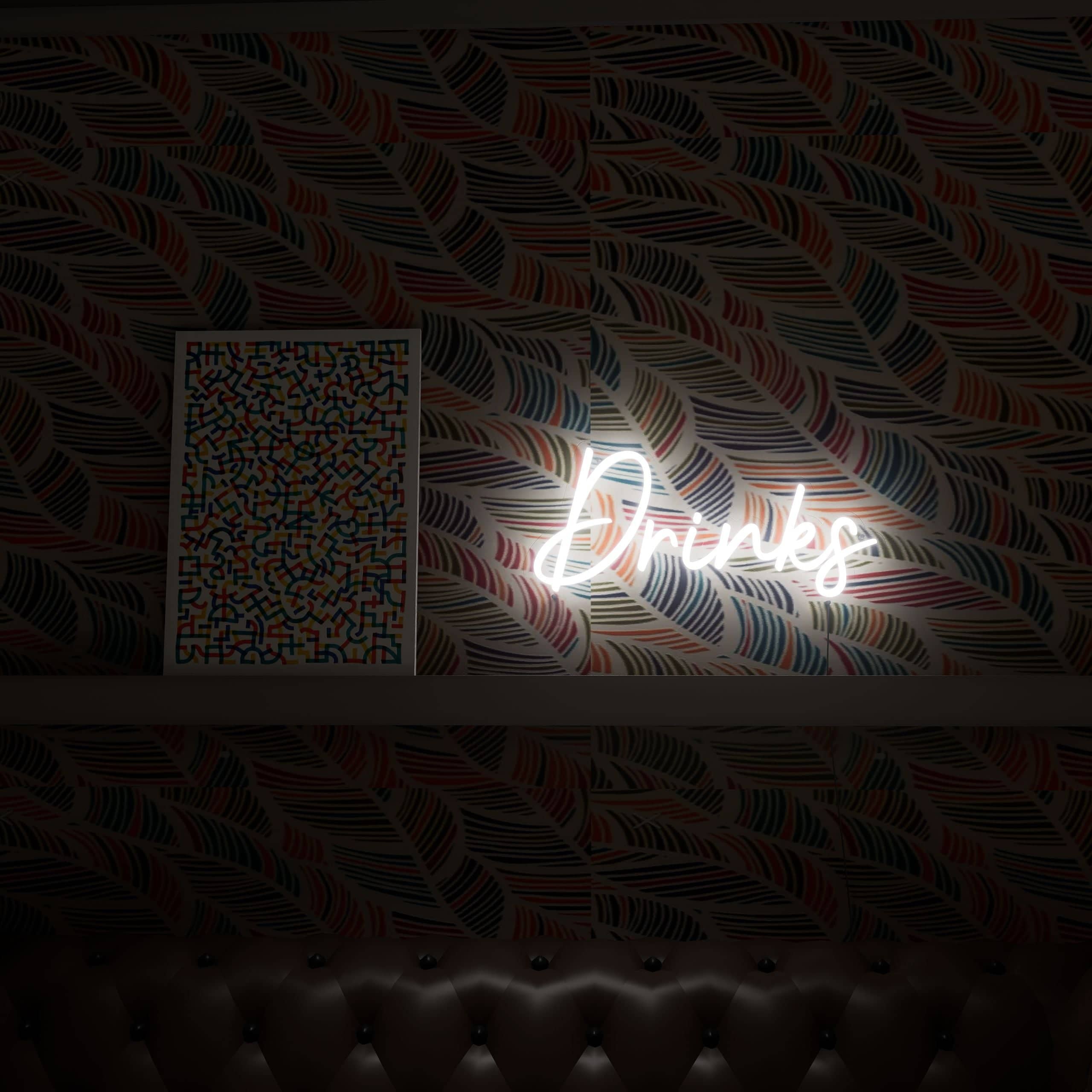 Personalized neon bar signs create unique decor