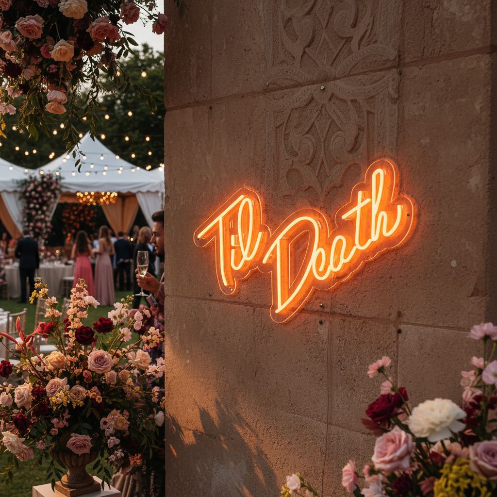 Til Death LED Neon Sign for Wedding