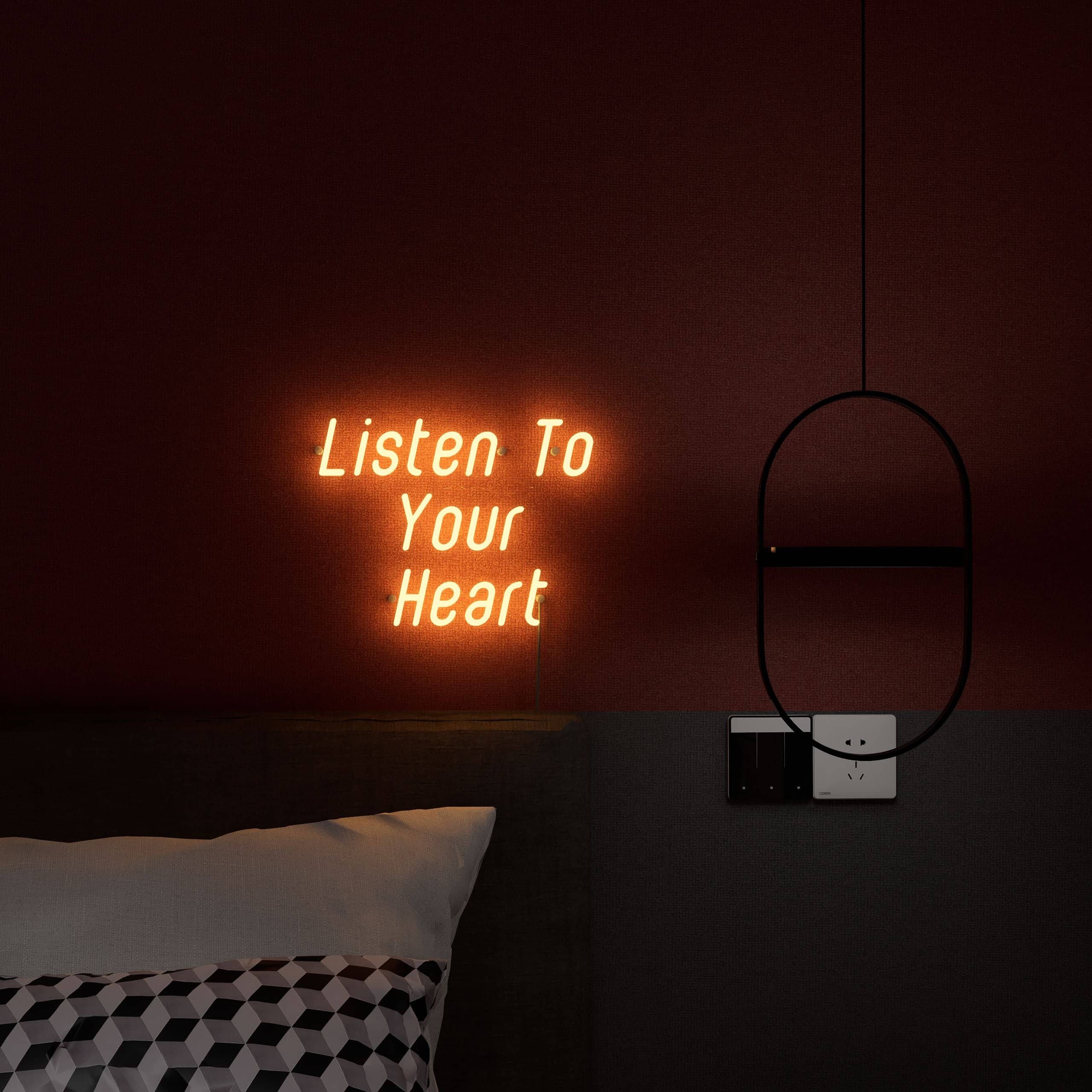 Get cozy with our bedroom neon sign