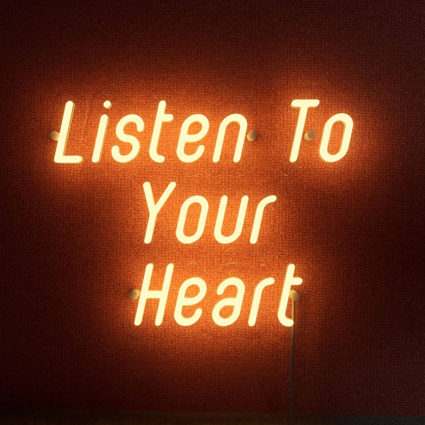 Listen To Your Heart neon sign for bedrooms