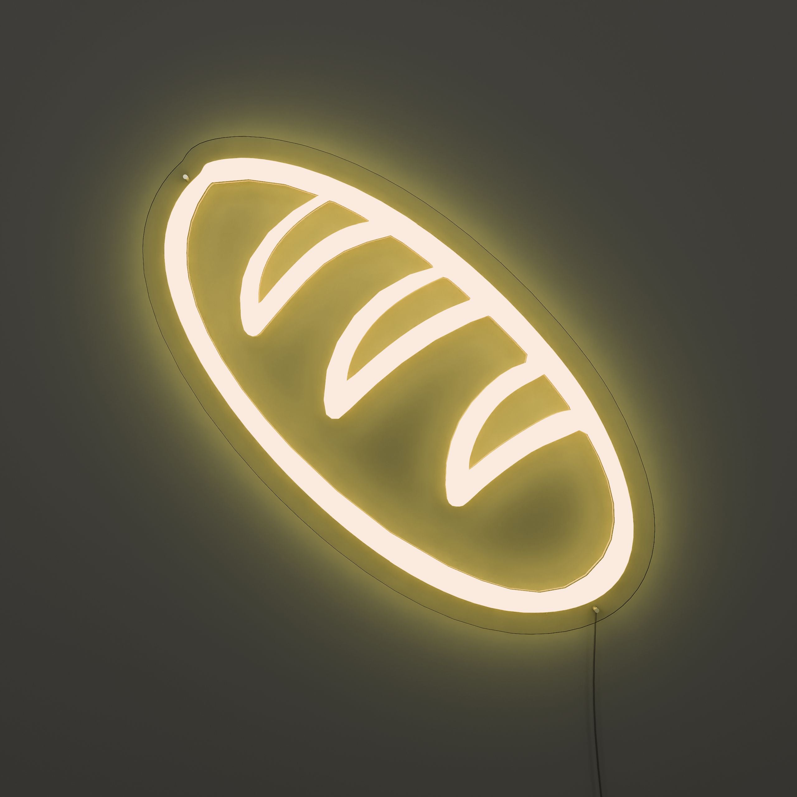 Bread Restaurant Sign in Neon yellow