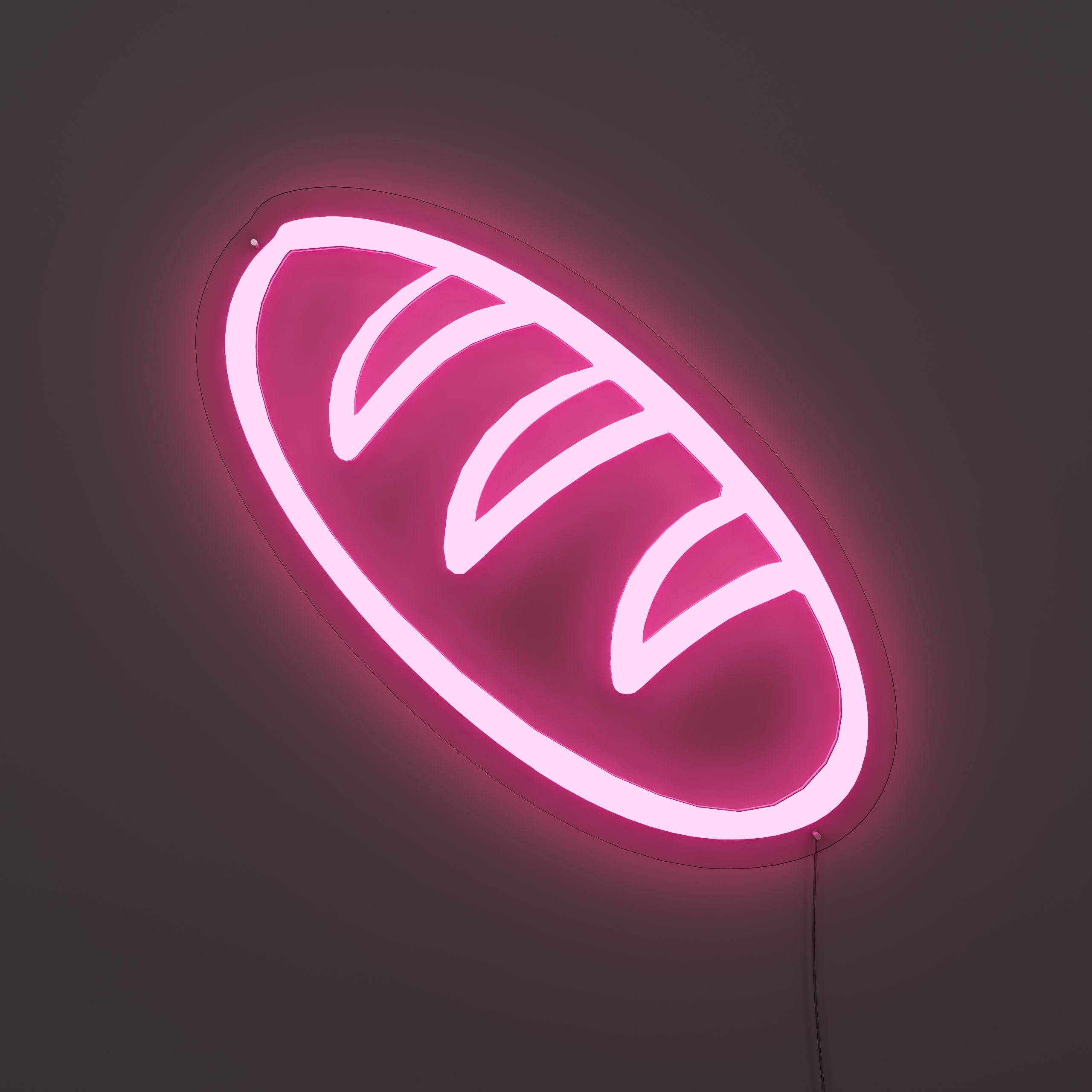 Bread Restaurant Sign in Neon pink