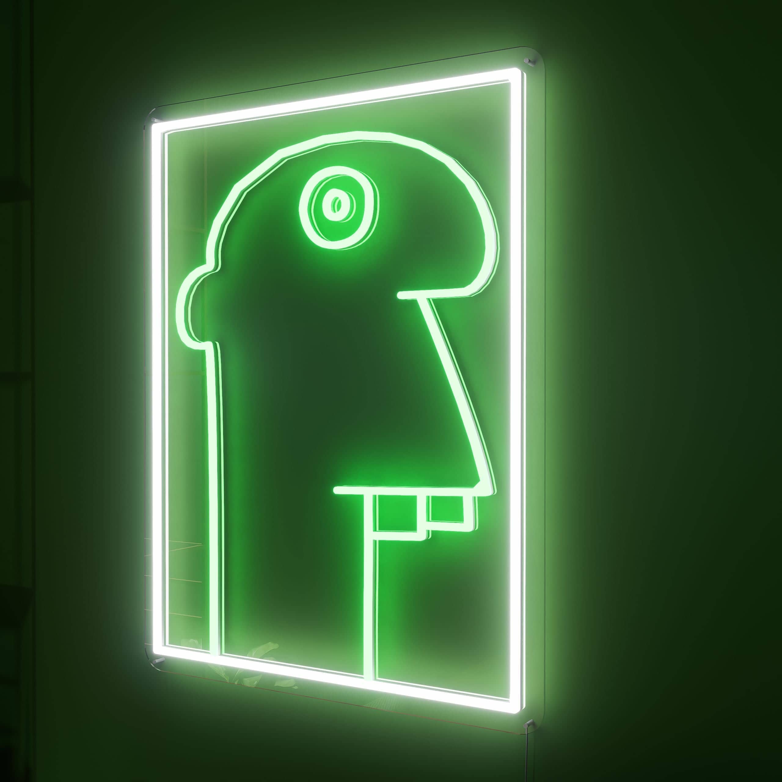 Noir's Art celebrated with vibrant living room neon