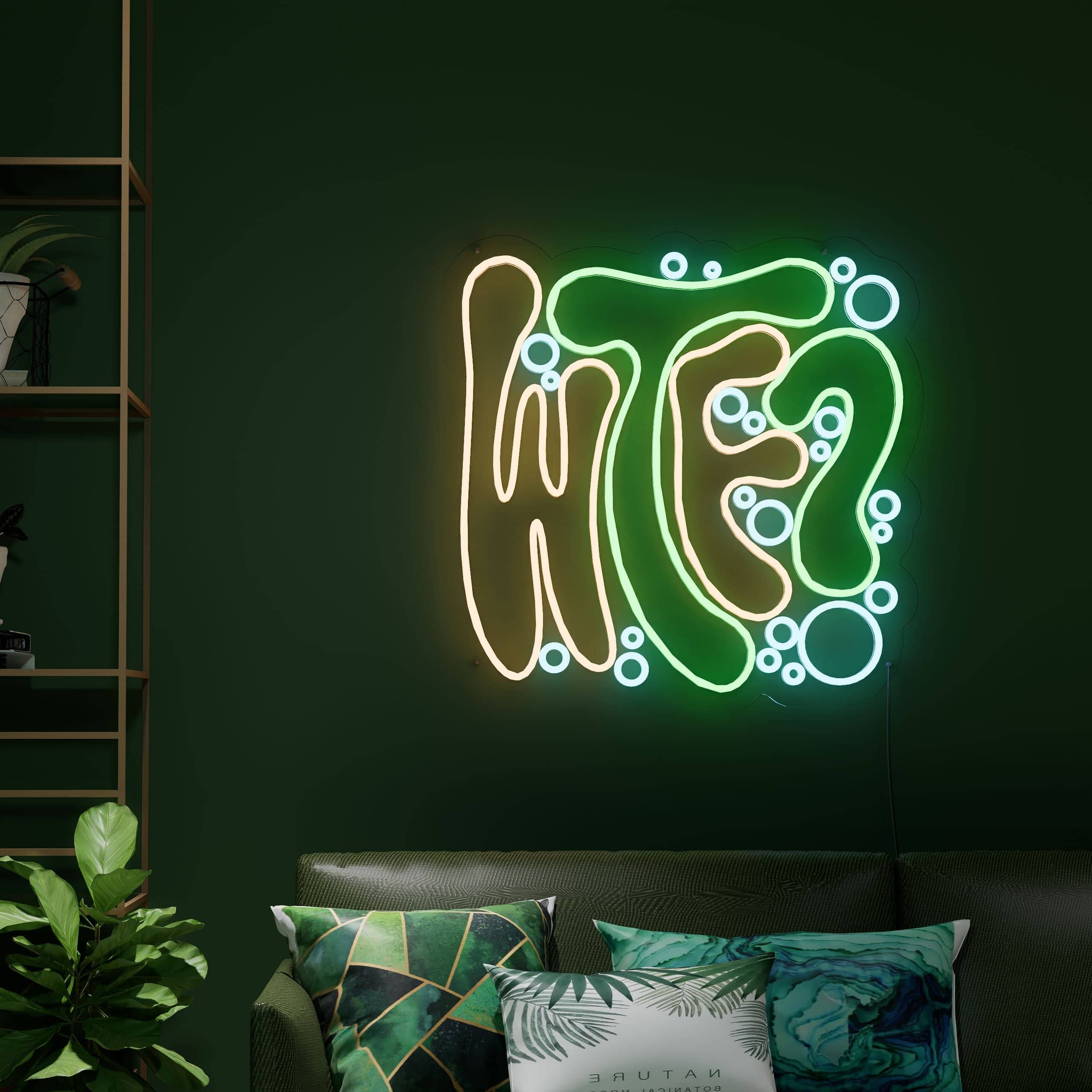 Gym room brightened by Bubbles WTF light