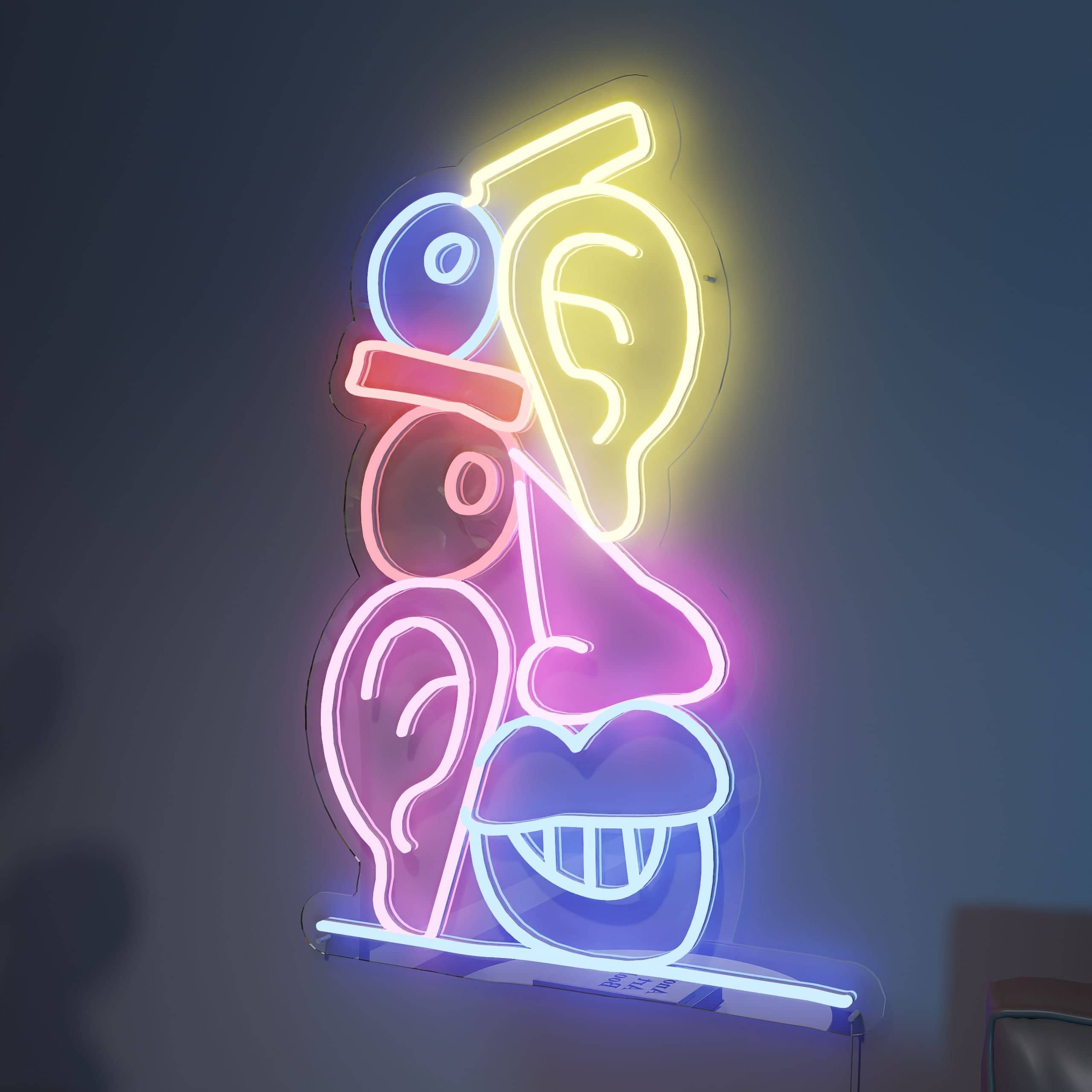 Living room Neon Signs honor memories with light