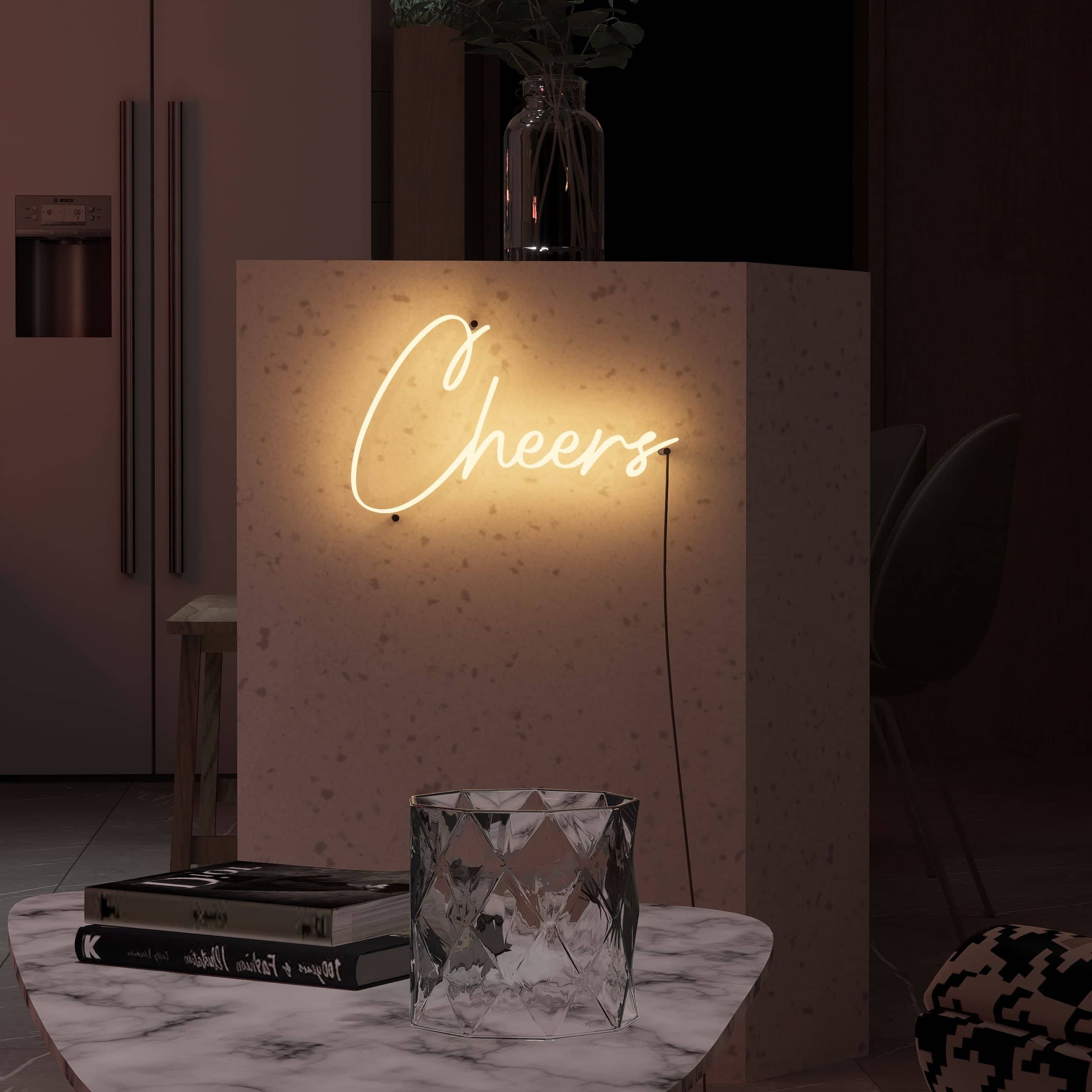 LED neon signs bring a warm glow to rooms