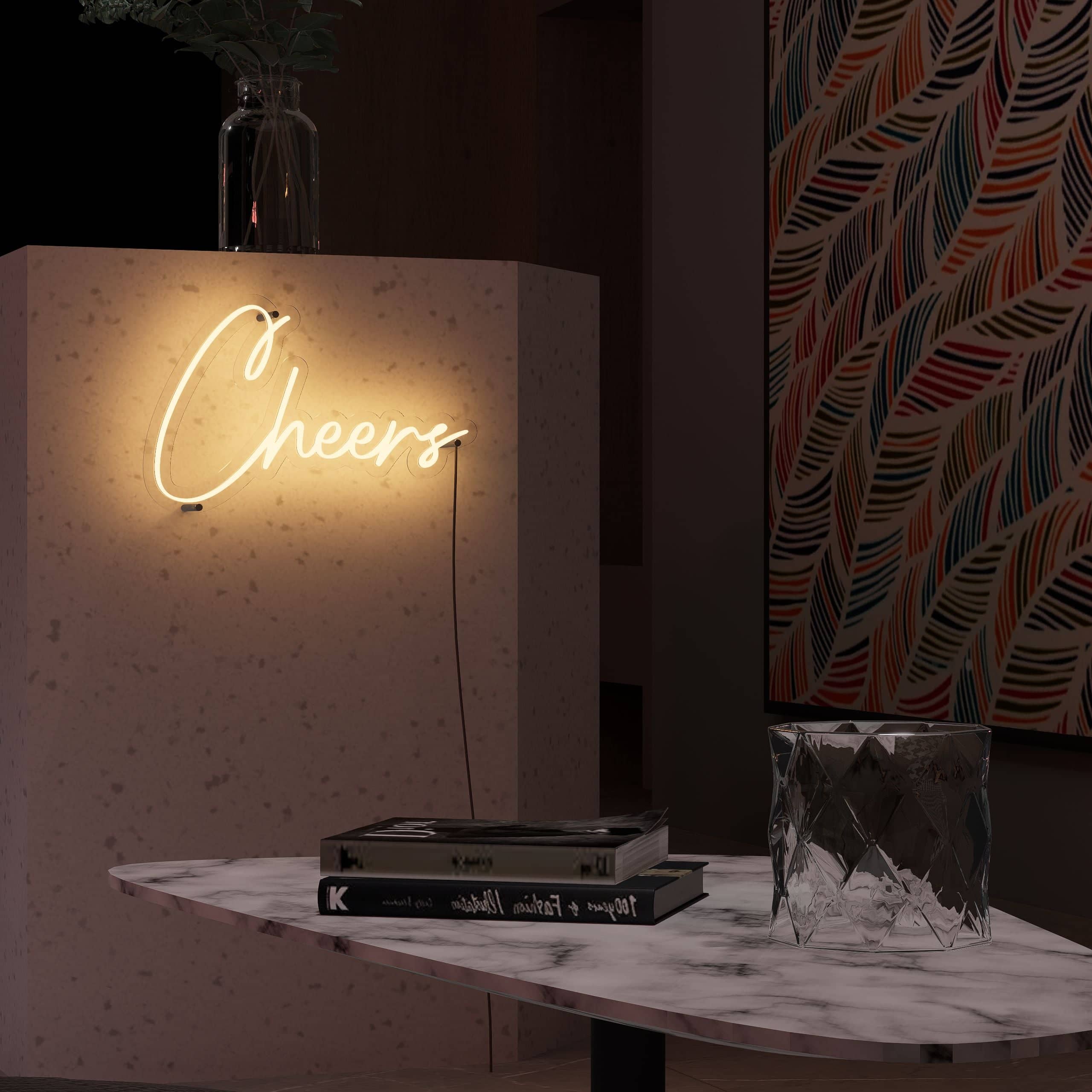 Neon signs for room create a welcoming atmosphere