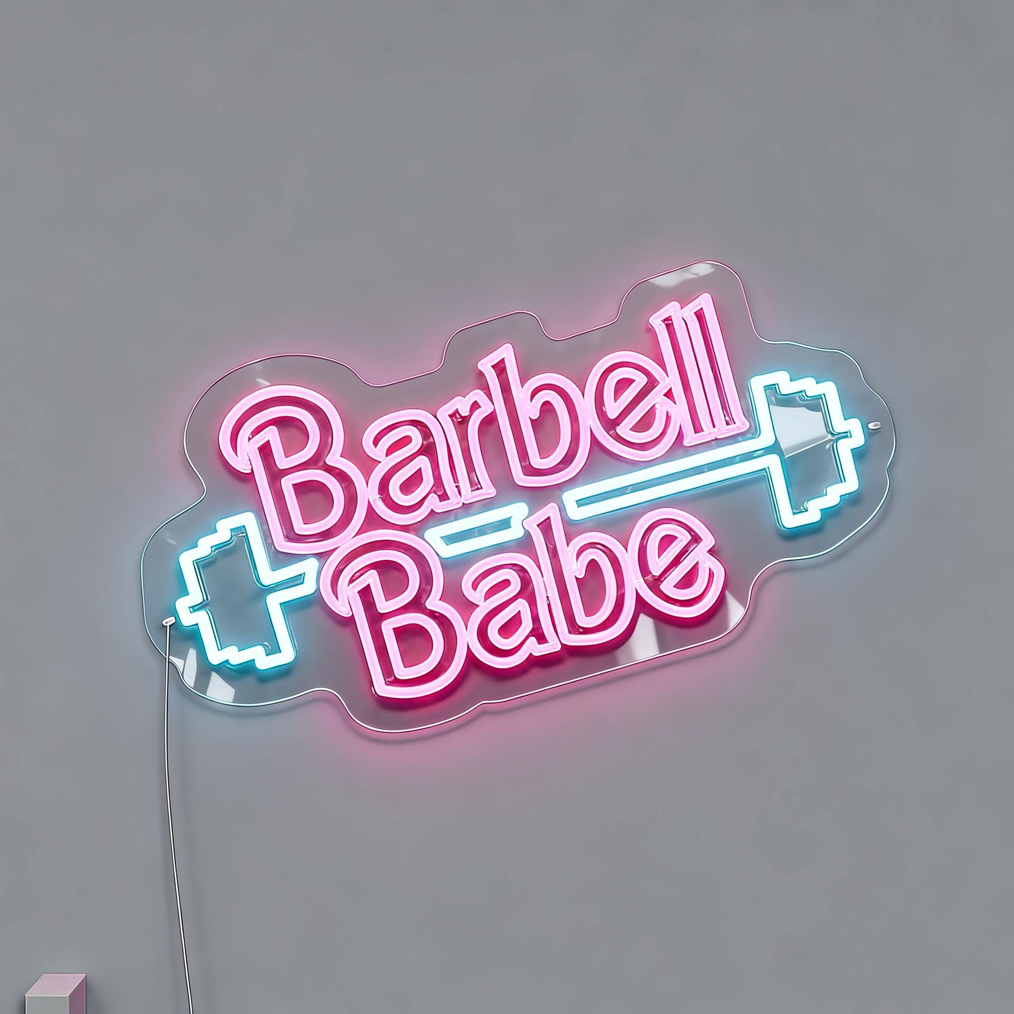 Baby Barbell Neon Sign