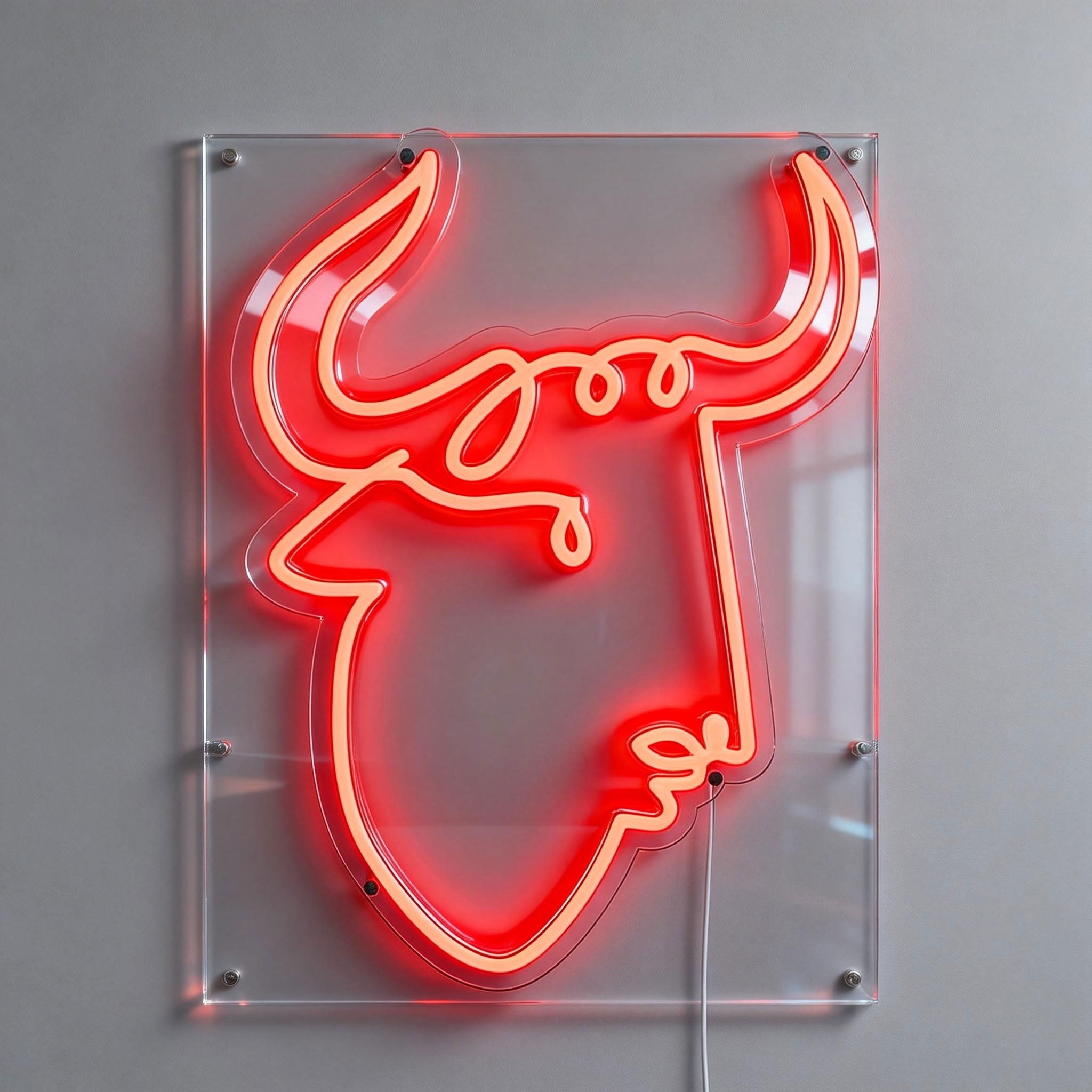 Bull Cowboy Neon Sign