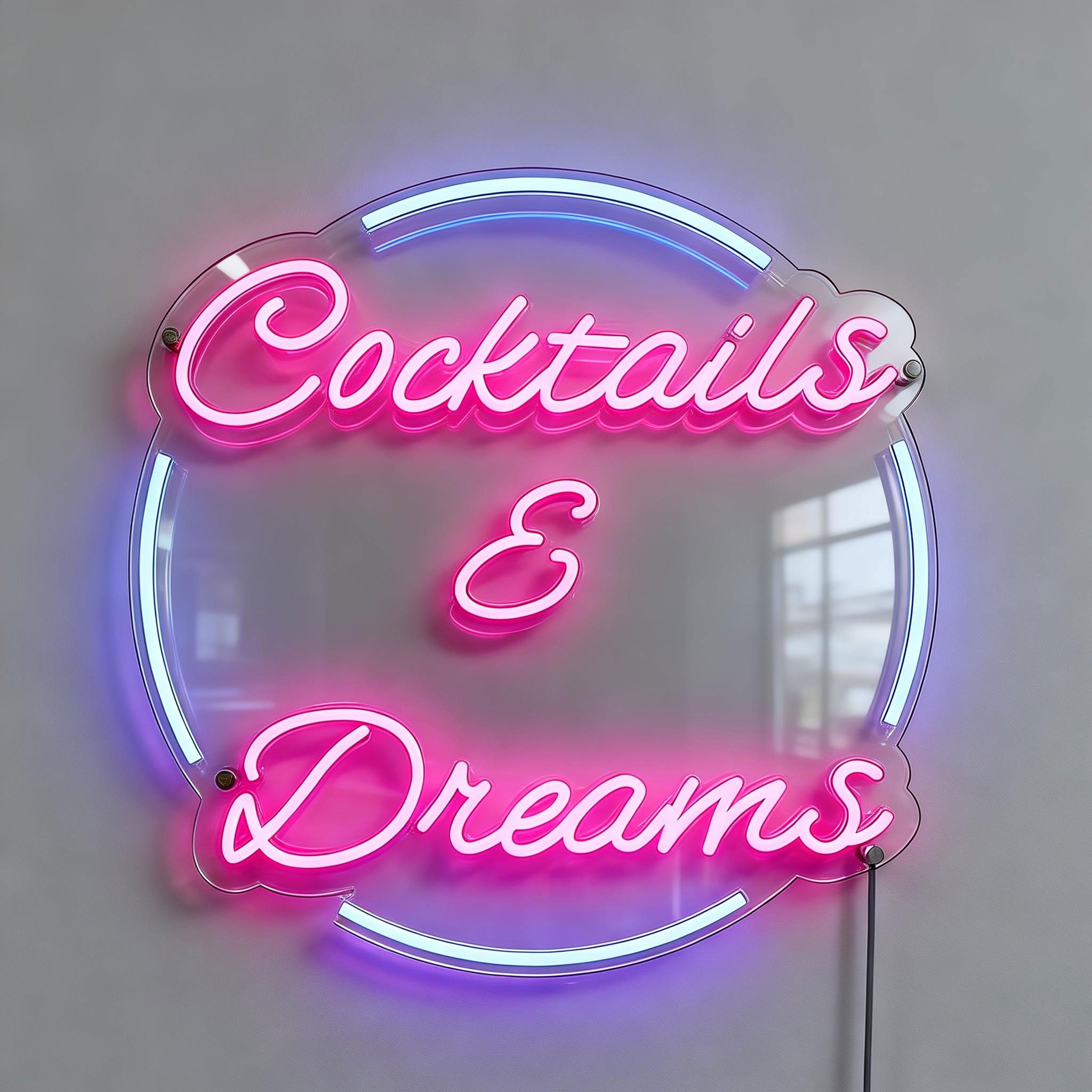 Cocktails and Dreams Neon Sign