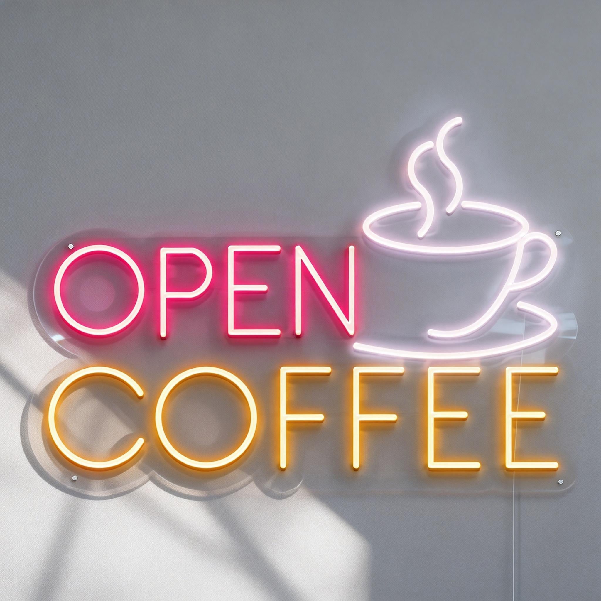 Coffee Open Neon Sign