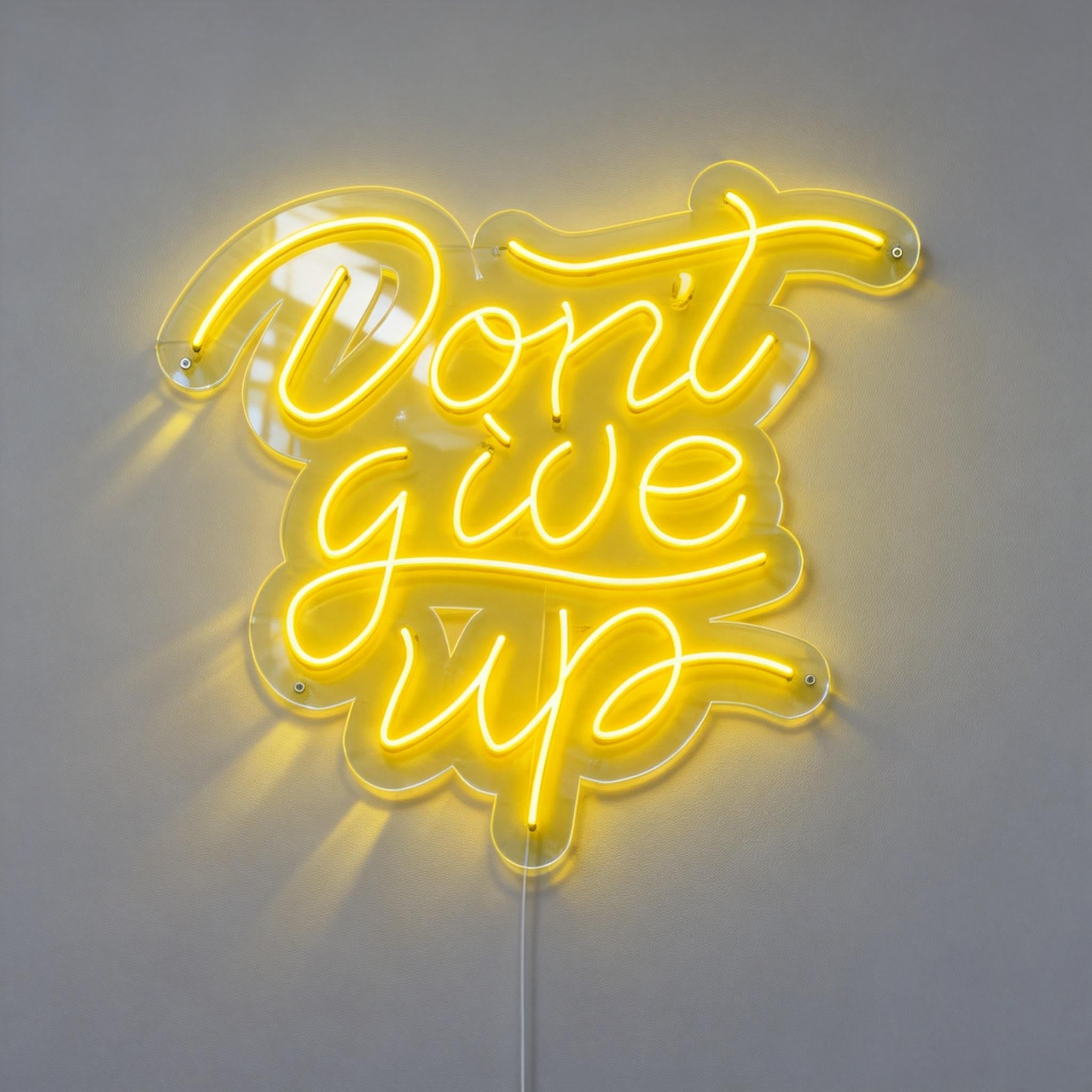 Don't Give Up Neon Sign