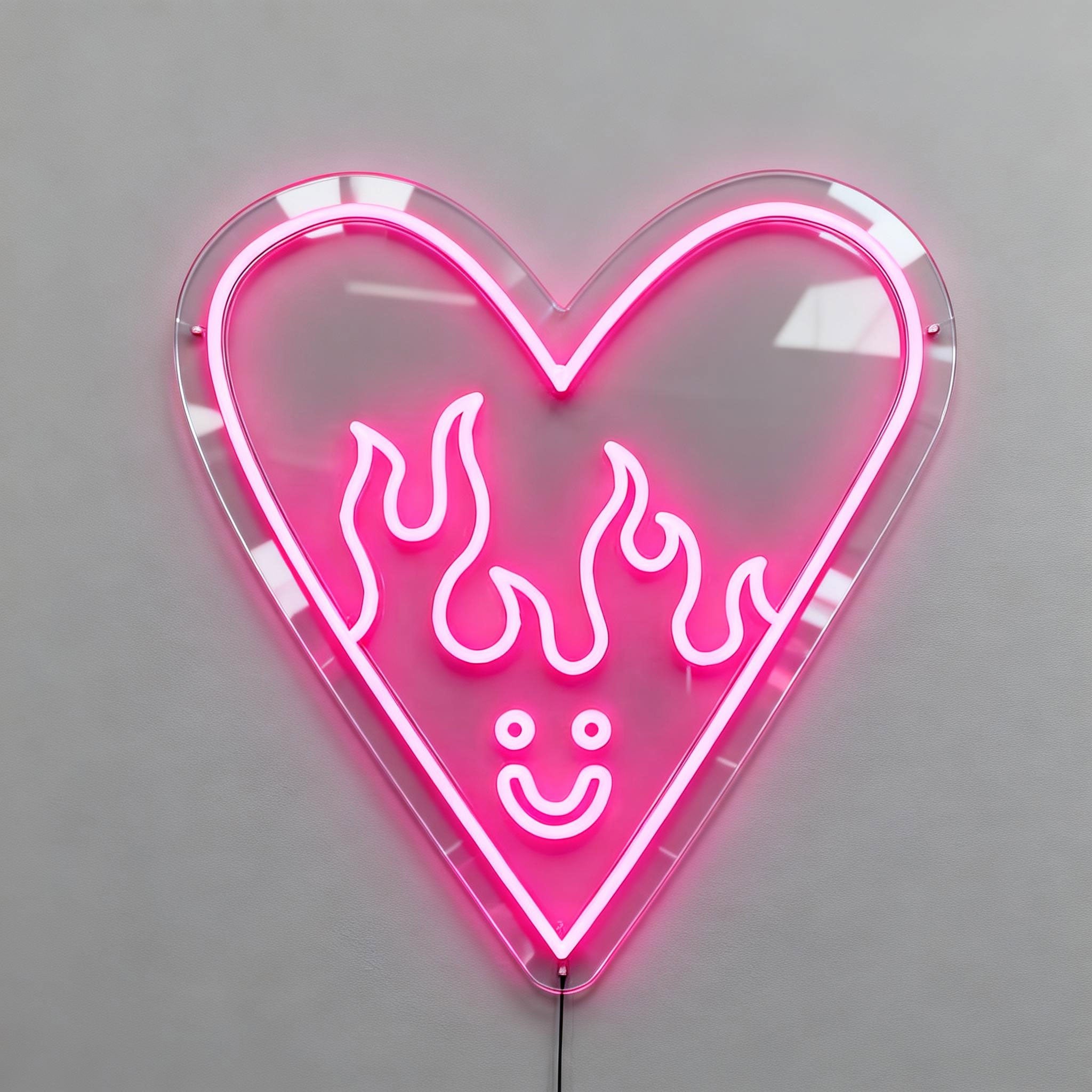 Fire Neon Heart