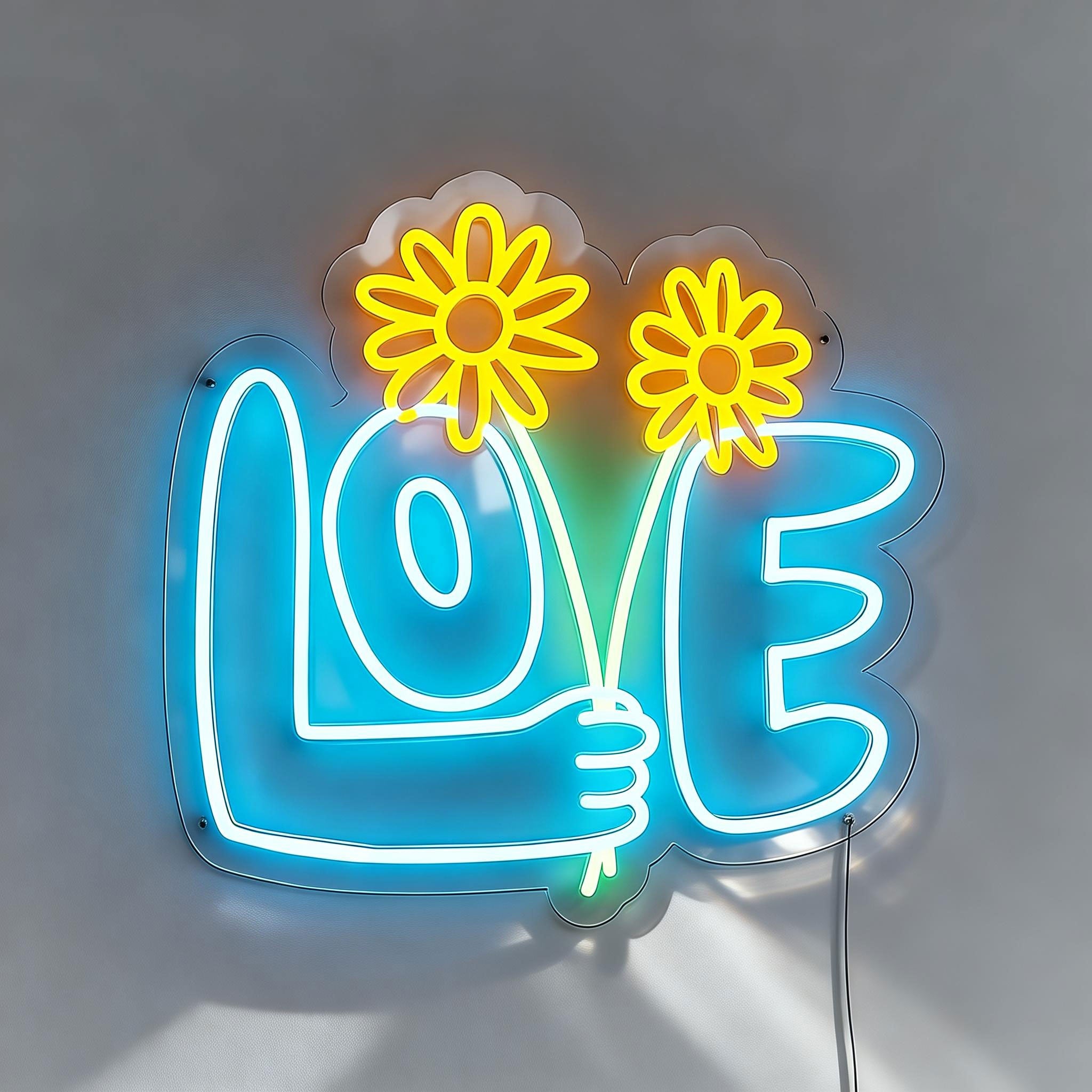 Flower Love Neon Sign