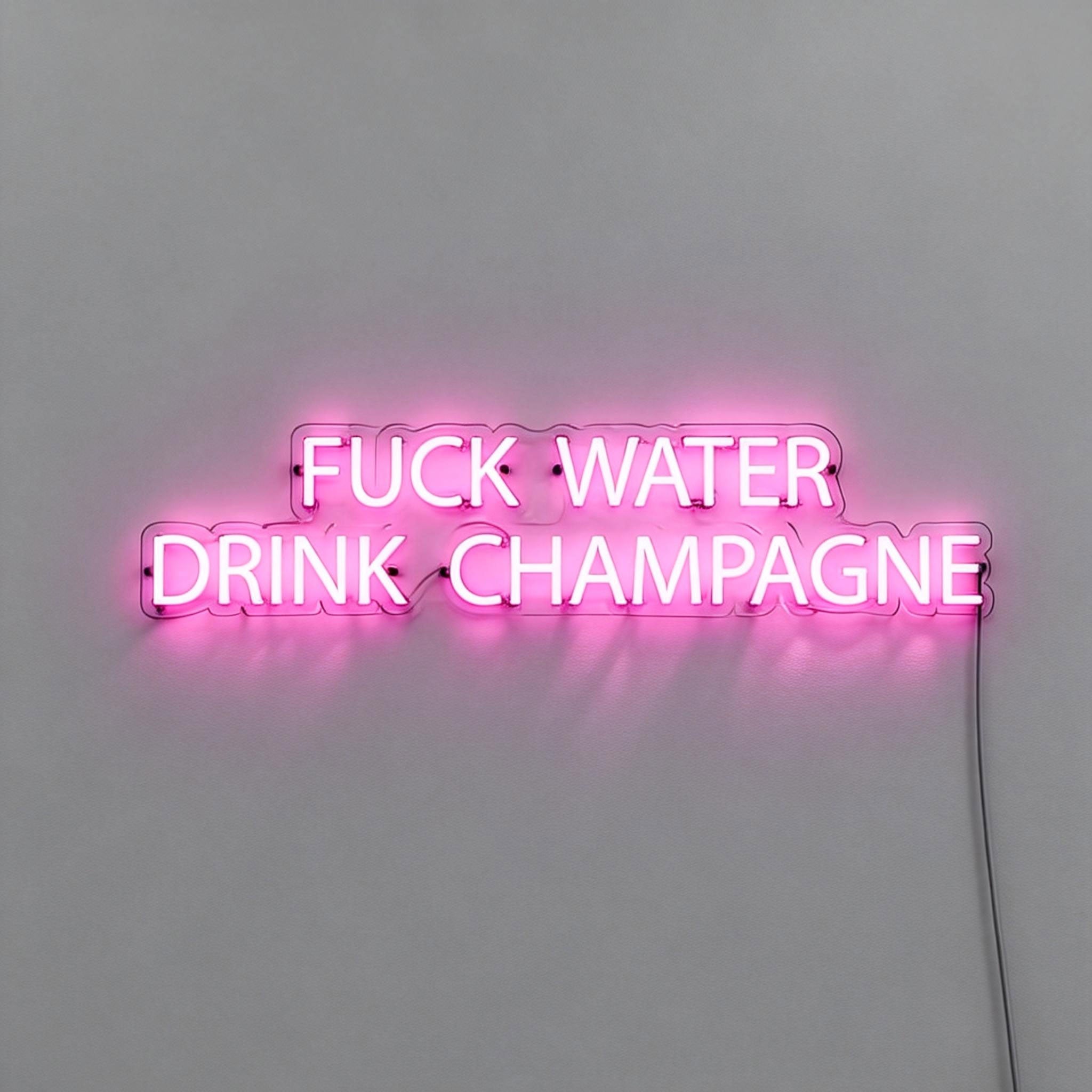 Fuck Water Drink Champagne neon sign