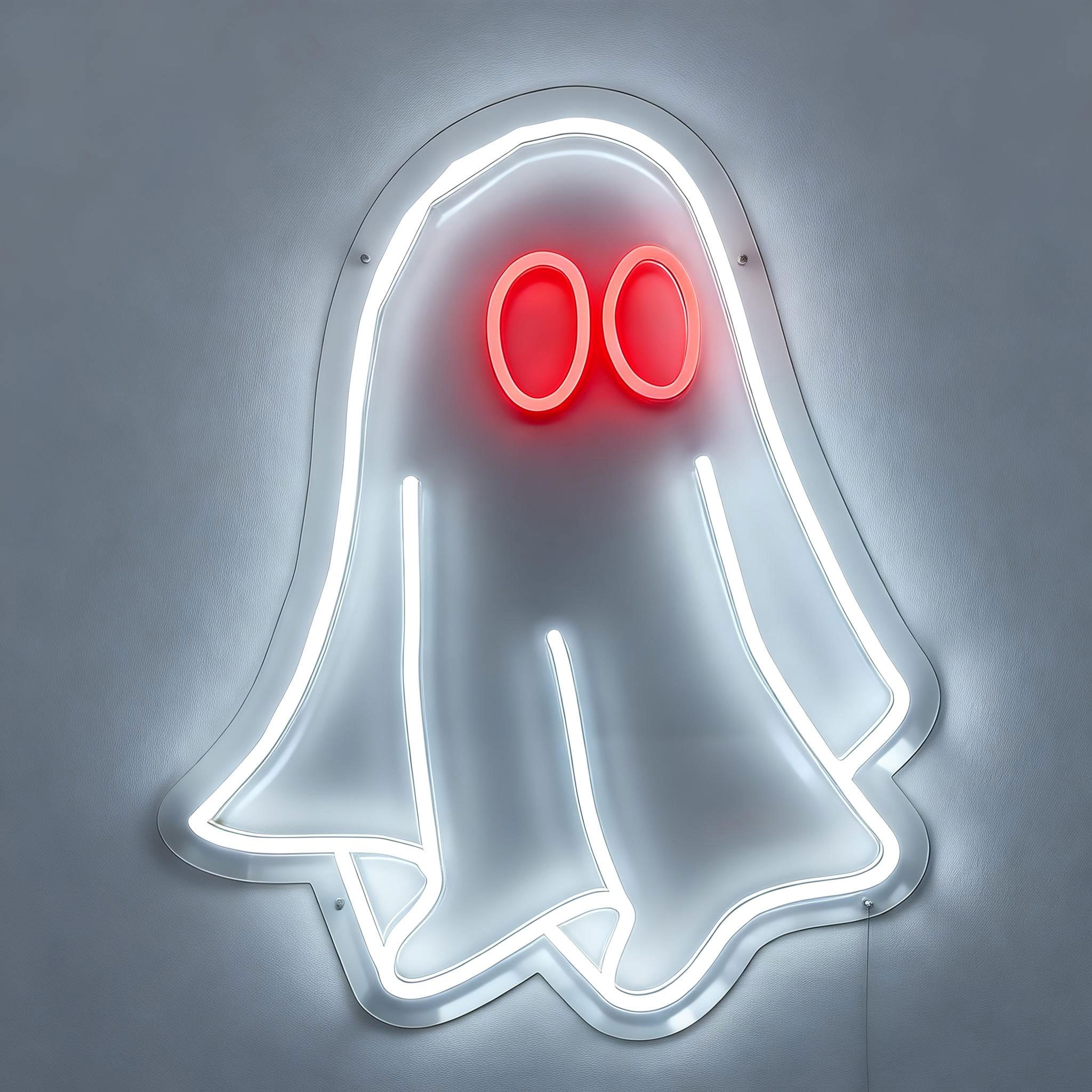 Glowing Ghost Neon Sign