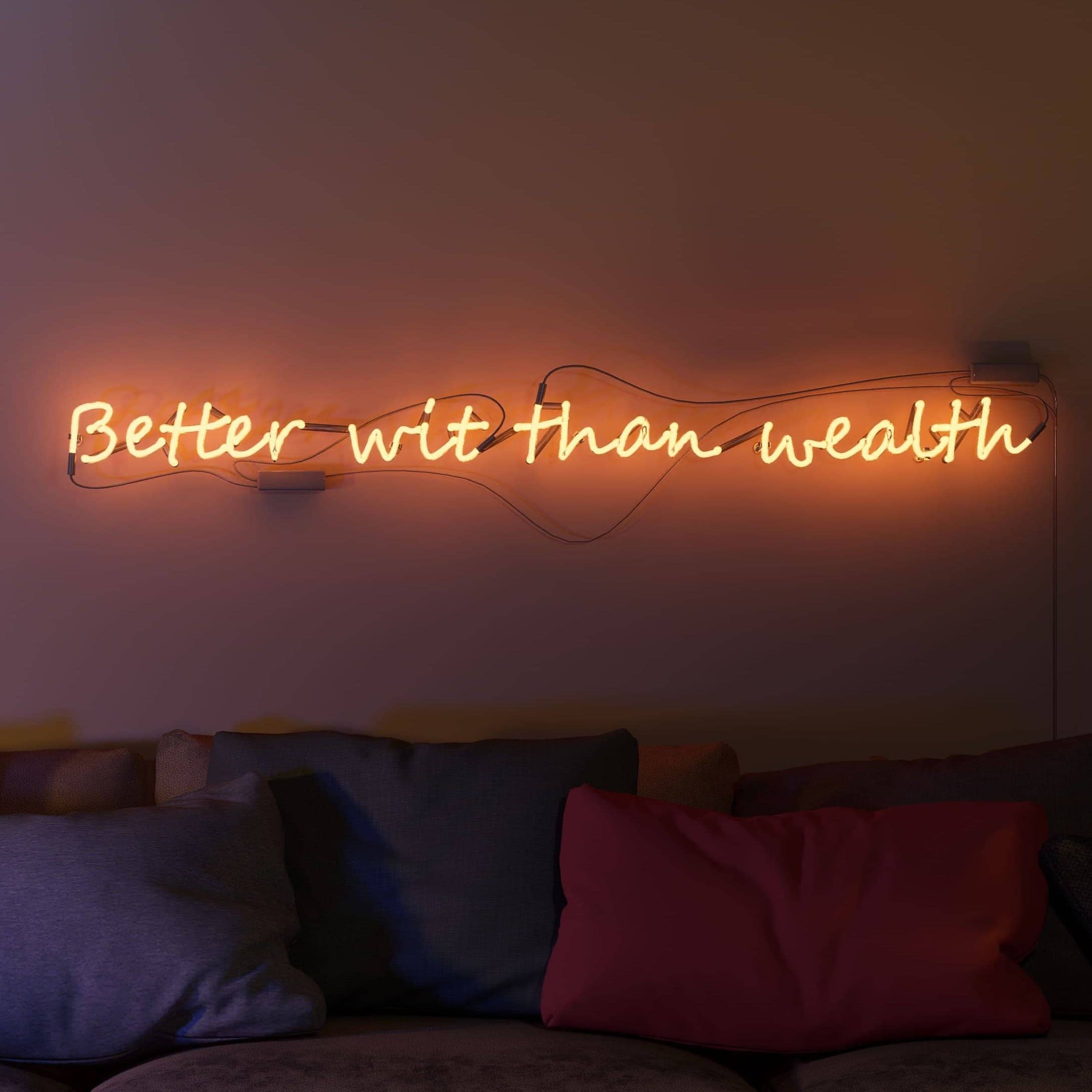 Better Wit Than Wealth Vintage Signs Neon