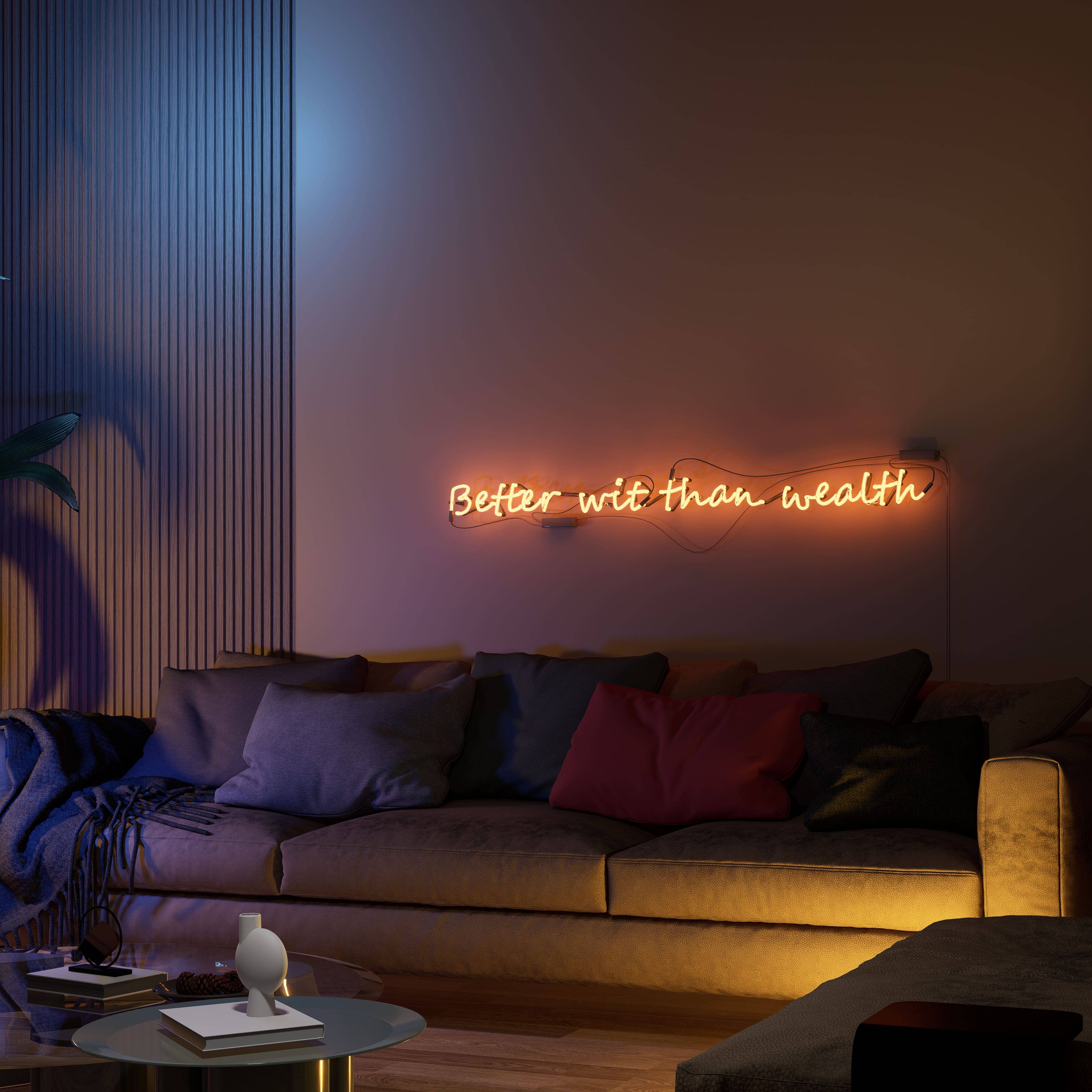 Better Wit Than Wealth Vintage Signs Neon