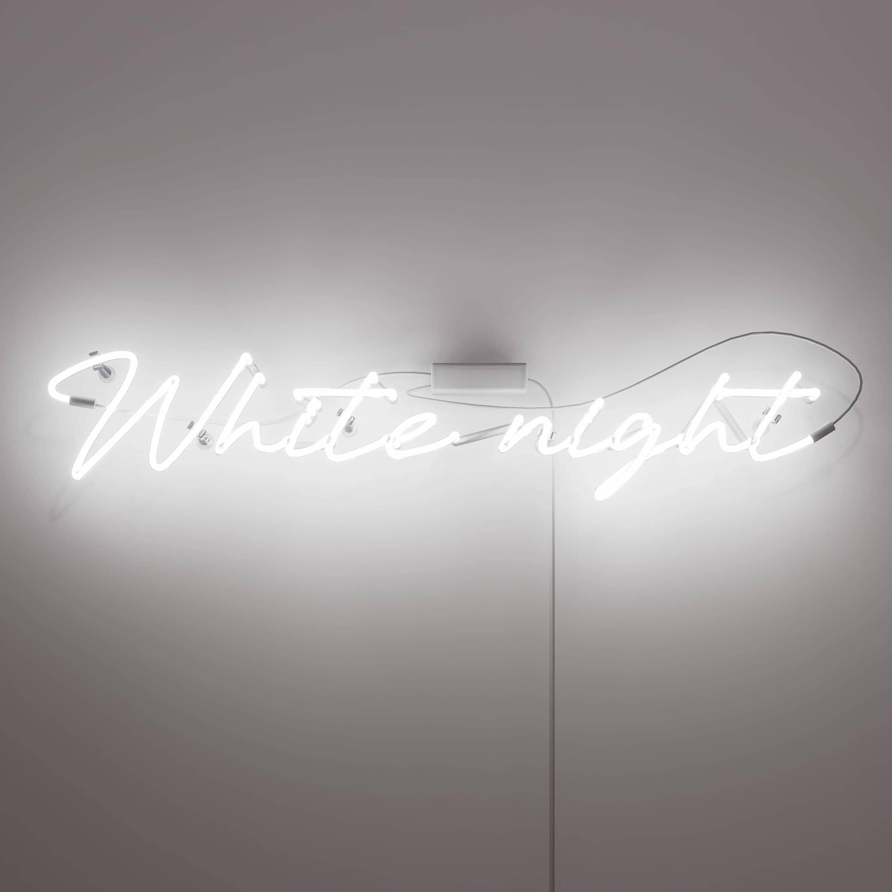 Vintage Neon Signs Inspire the Beauty of White Night