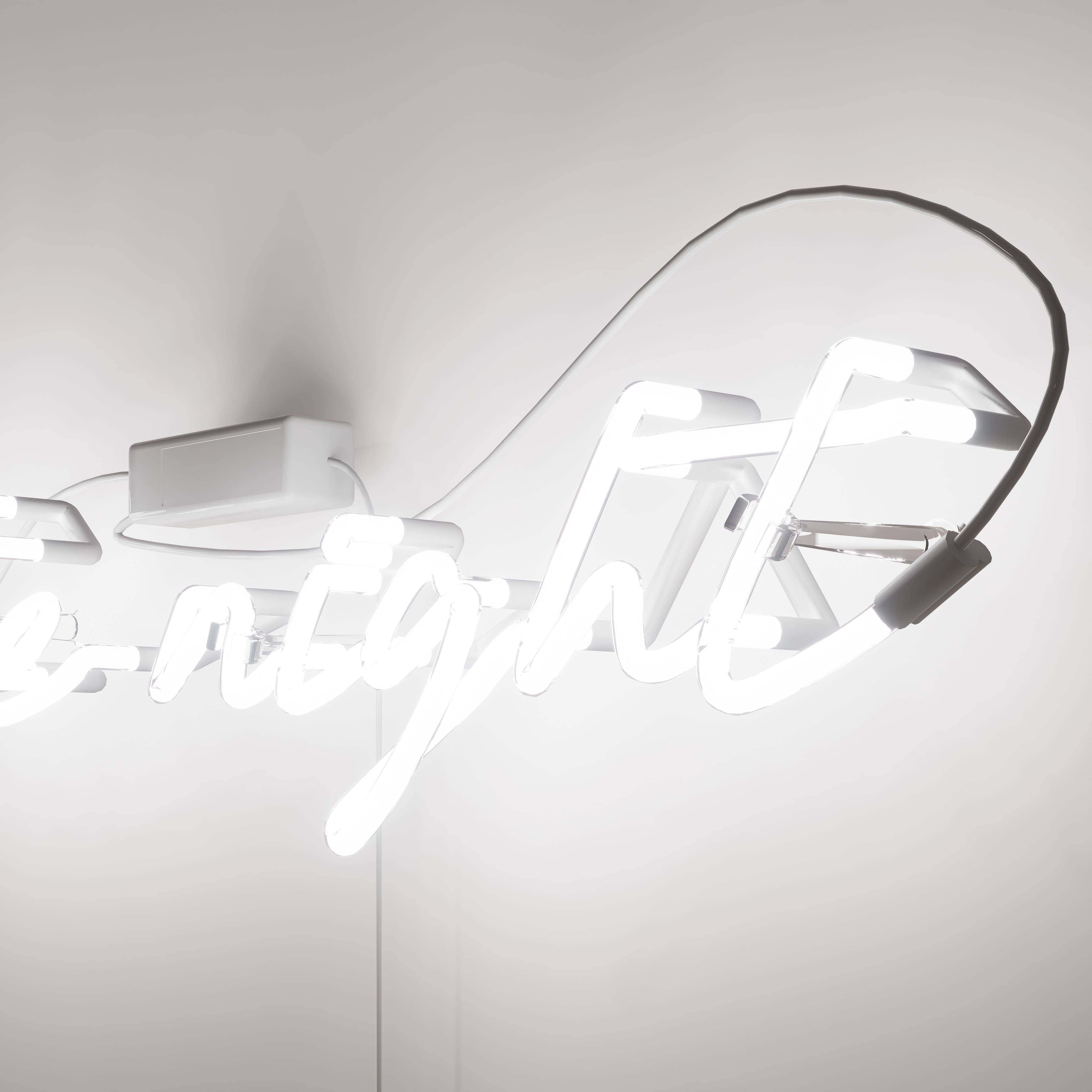 Vintage Neon Signs Capture the Beauty of a White Night