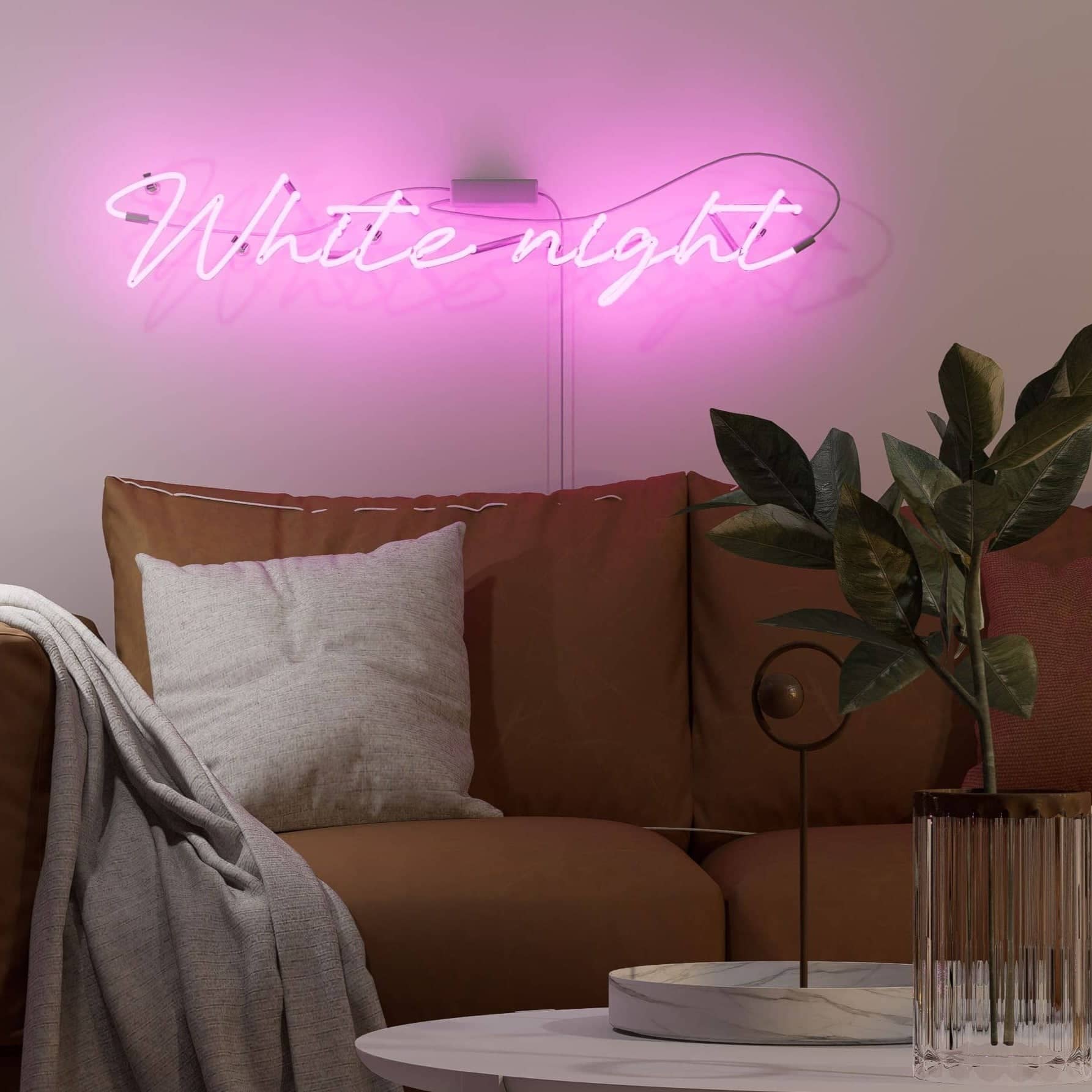 Vintage Neon Signs Illuminate the Magic of White Night