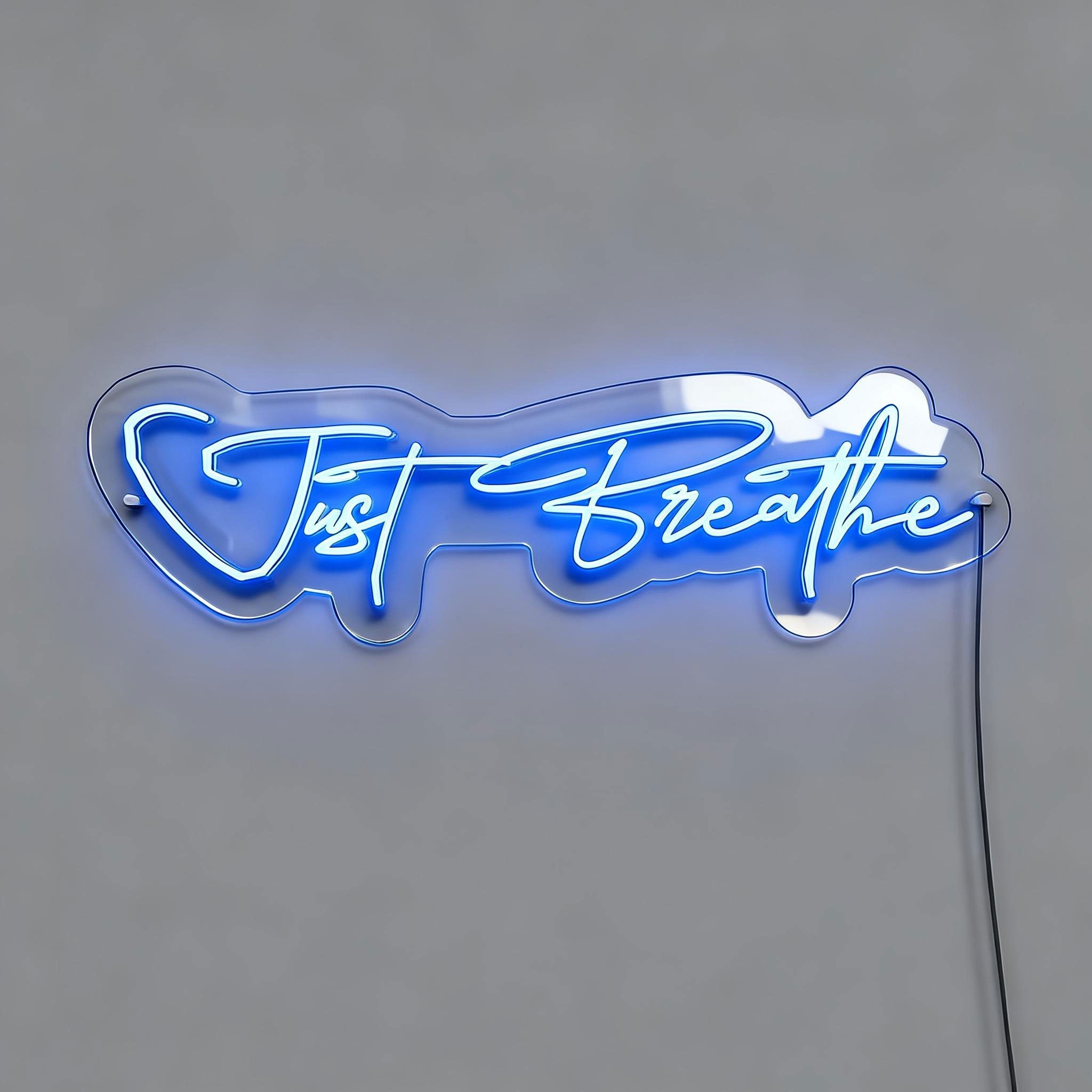 Just Breathe Gym Neon Sign