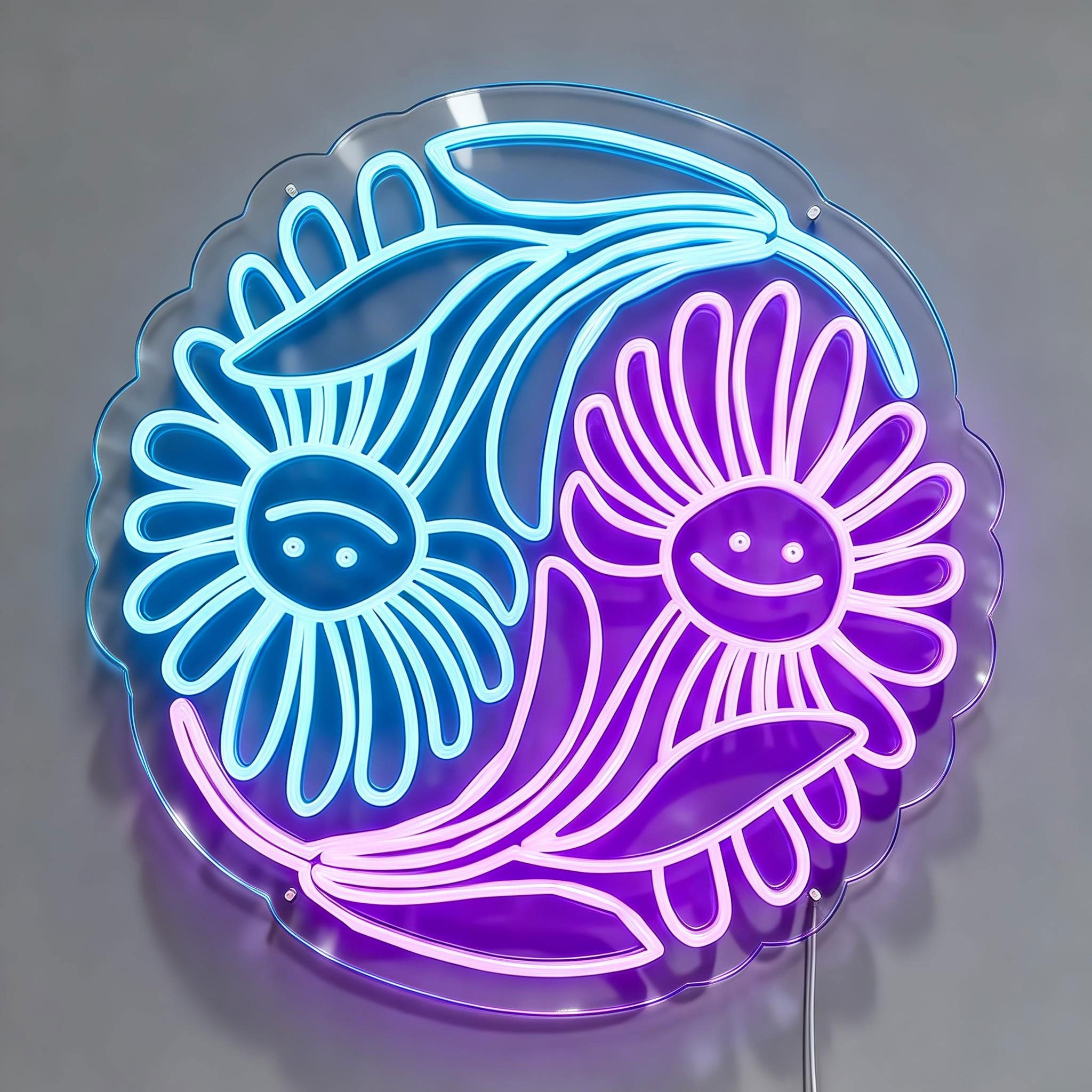Love Together Forever Flower Neon Sign