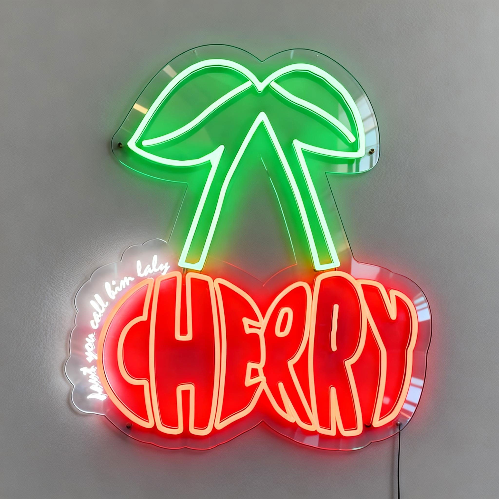 Lovely Bell Cherry Neon Sign