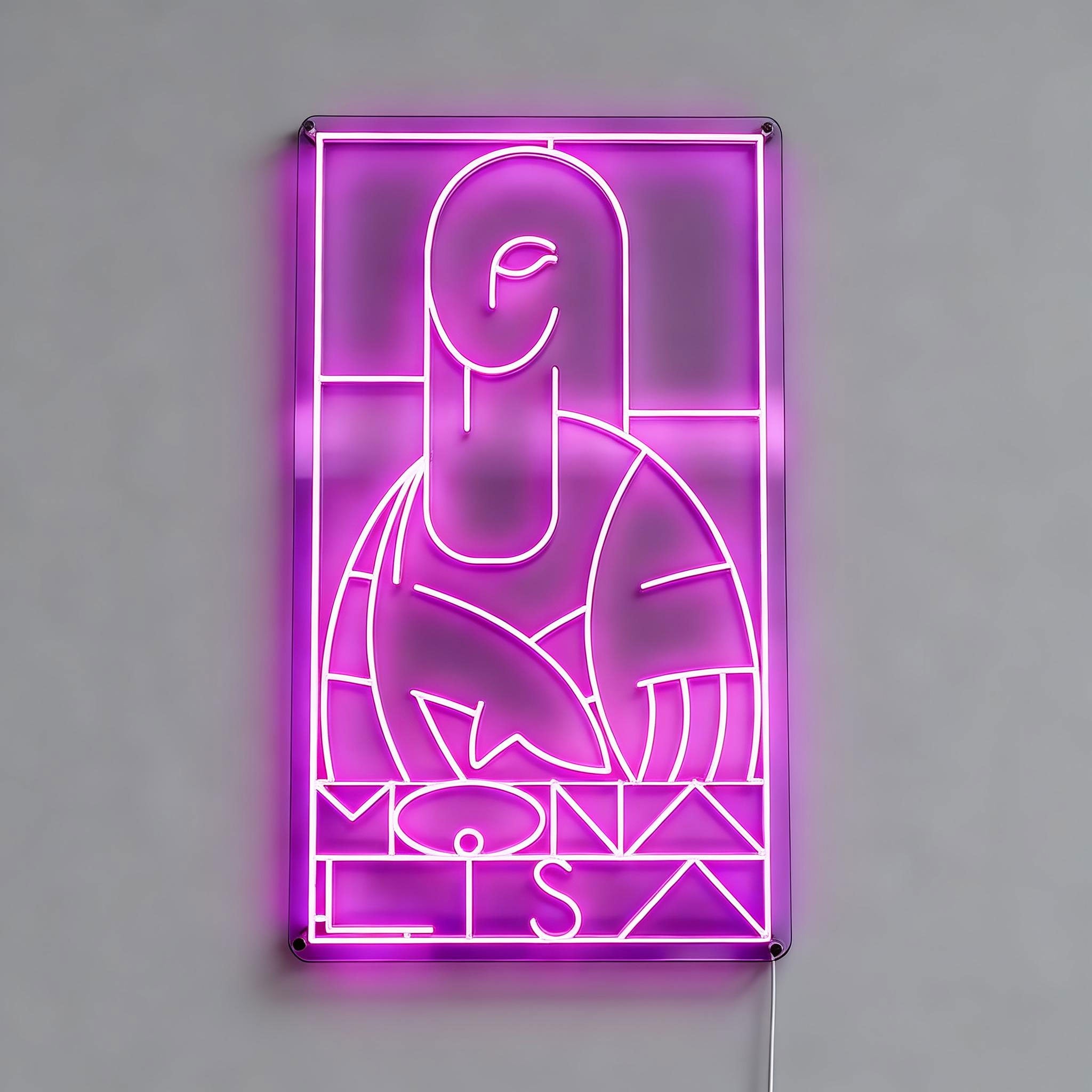 Monalisa Line Neon Sign Wall Art