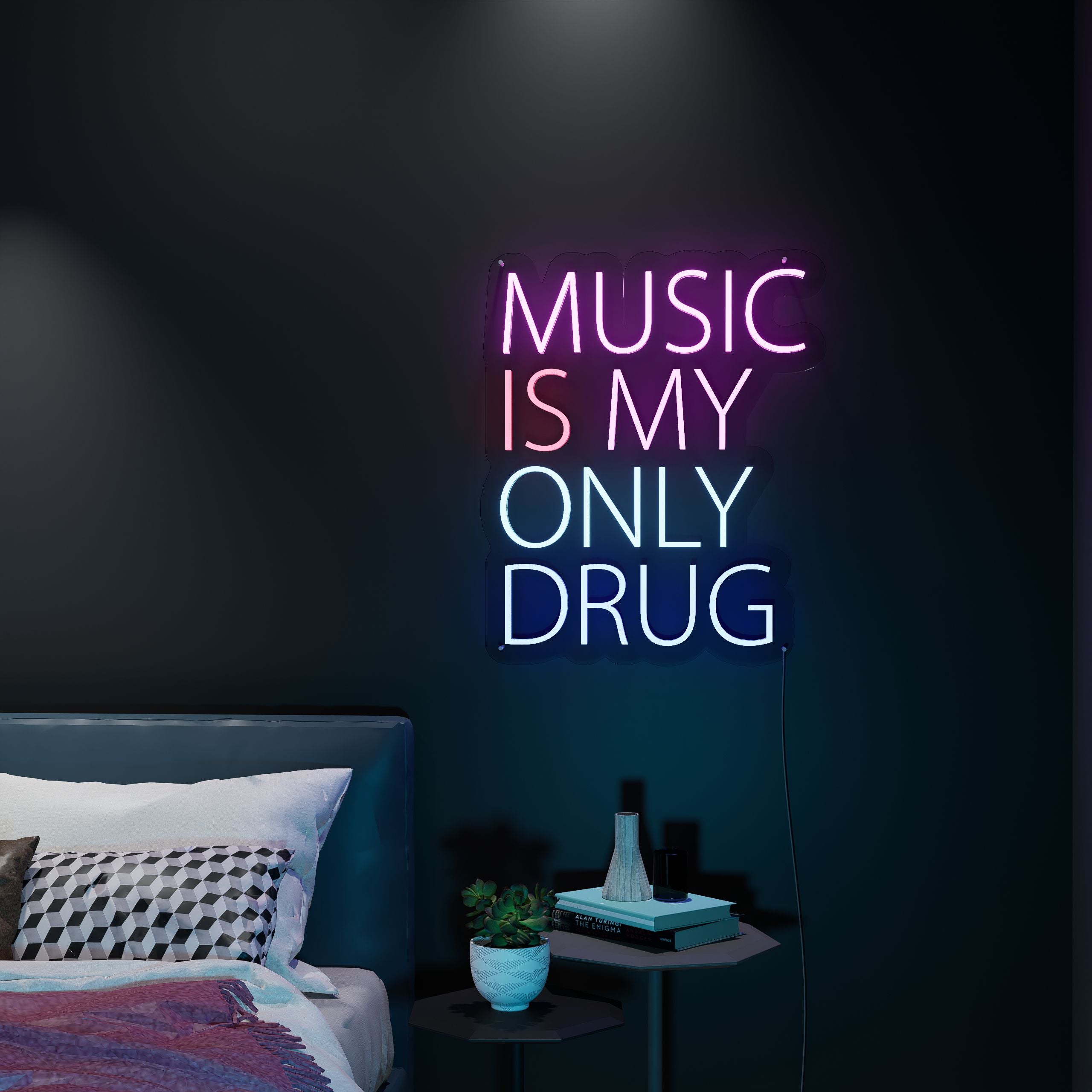Music Is My Only Drug Music Sign Neon