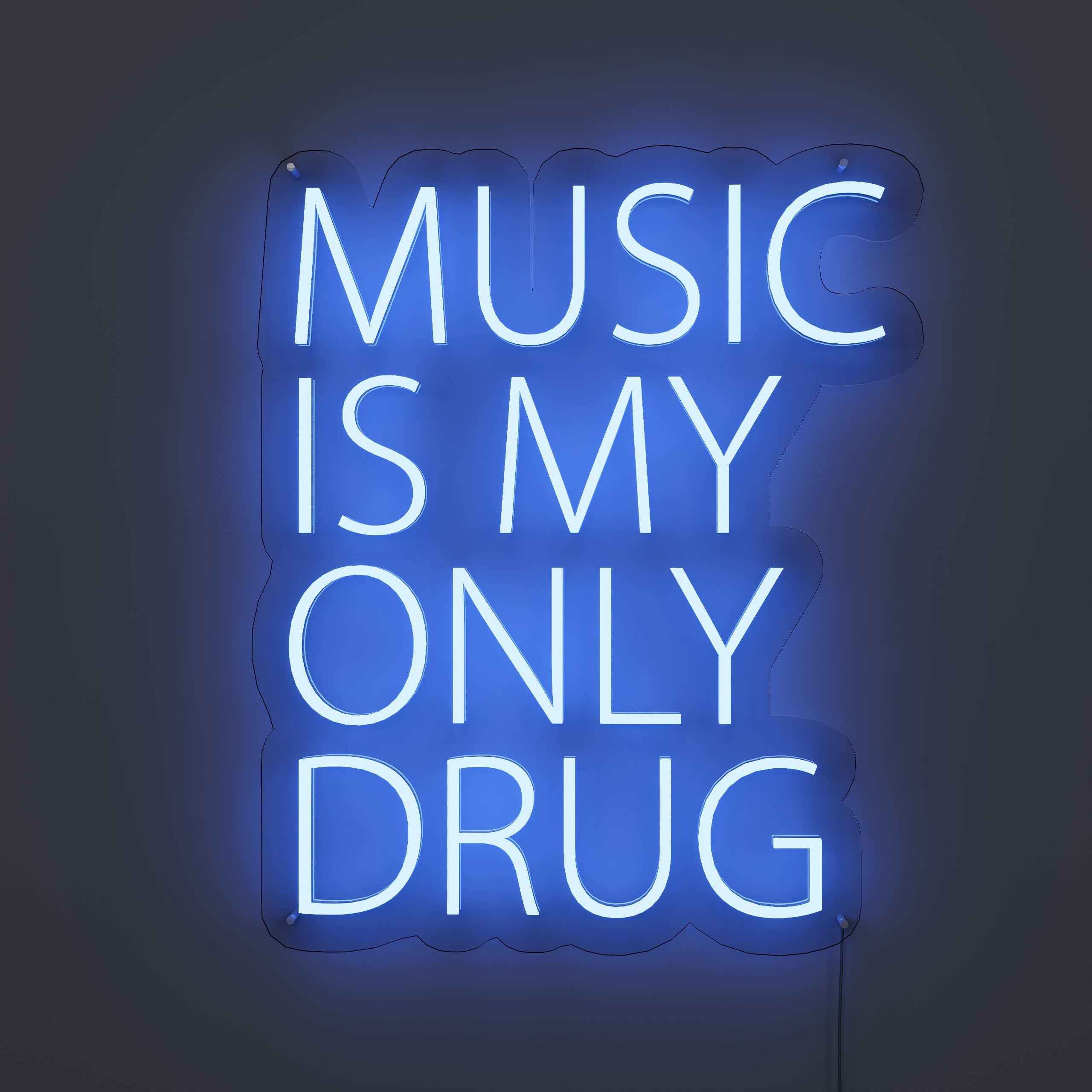 Music Is My Only Drug Music Sign Neon