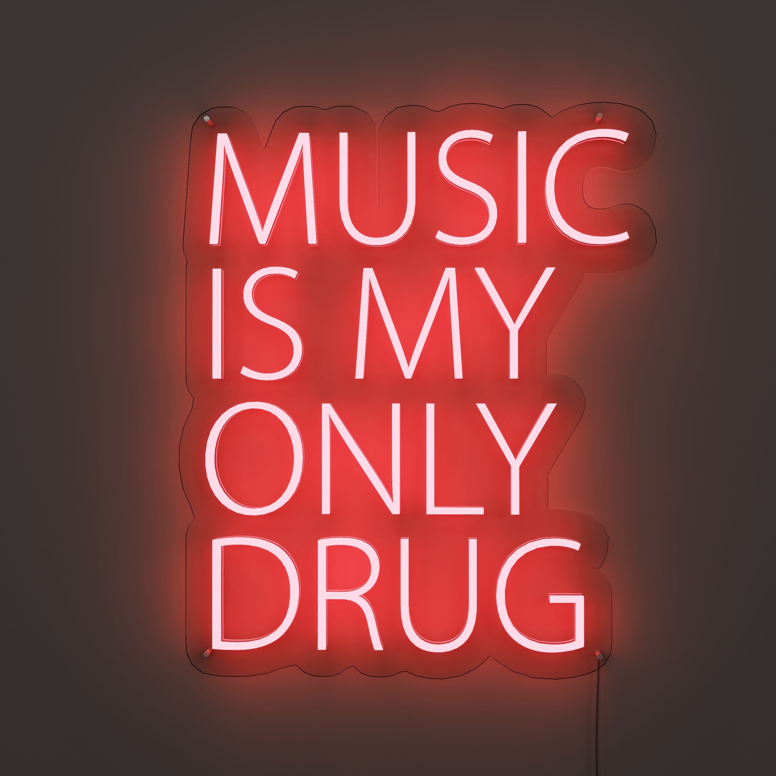 Music Is My Only Drug Music Sign Neon