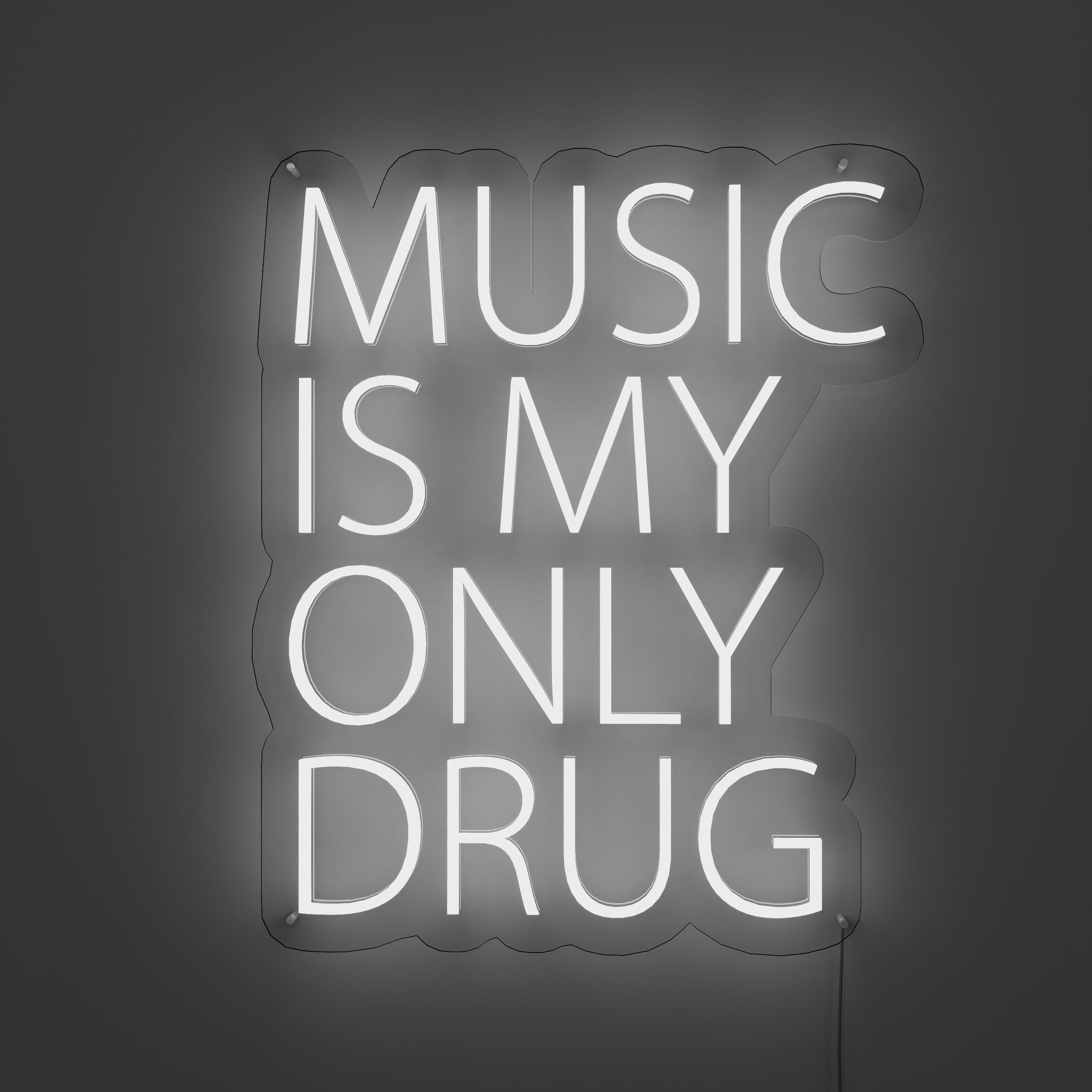 Music Is My Only Drug Music Sign Neon