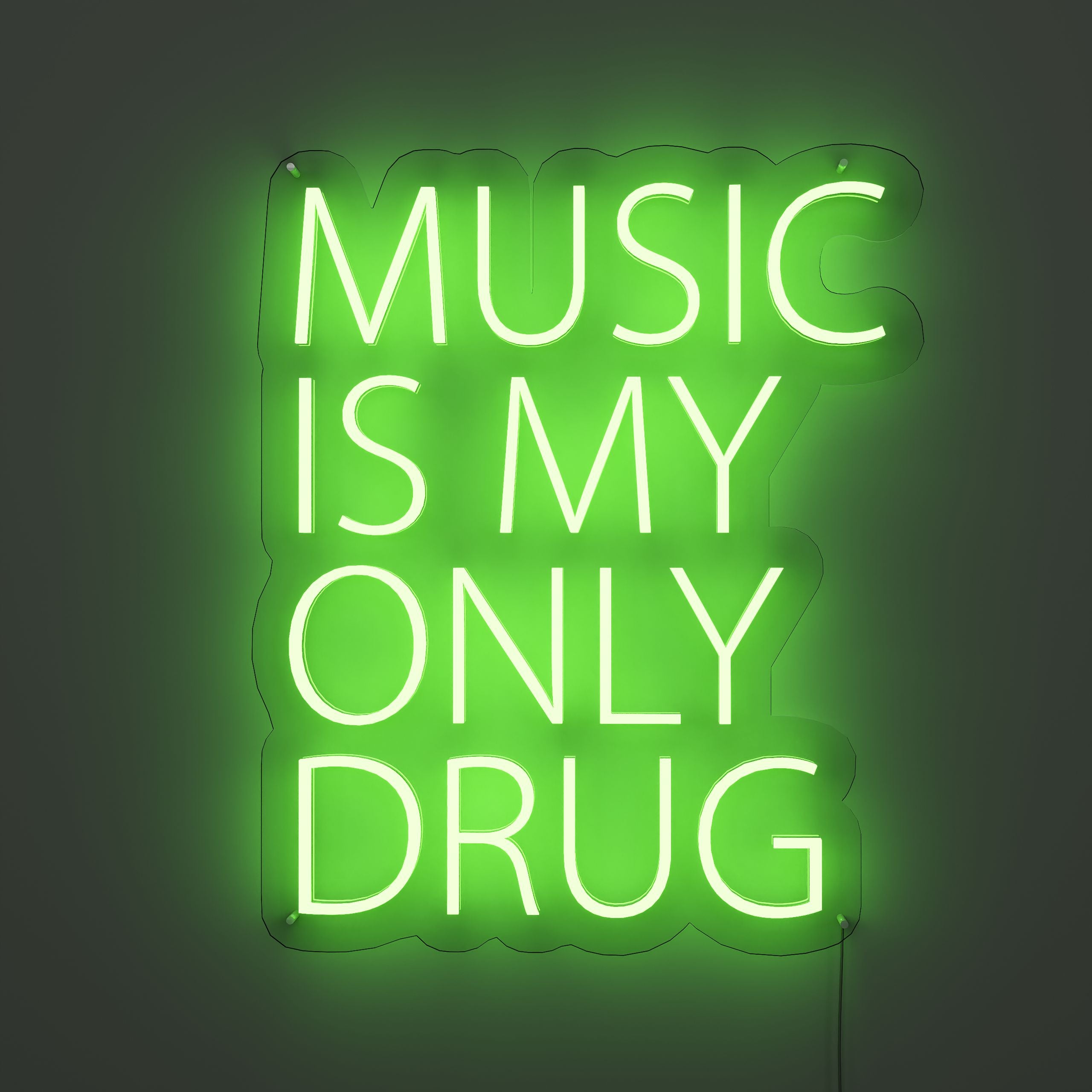 Music Is My Only Drug Music Sign Neon